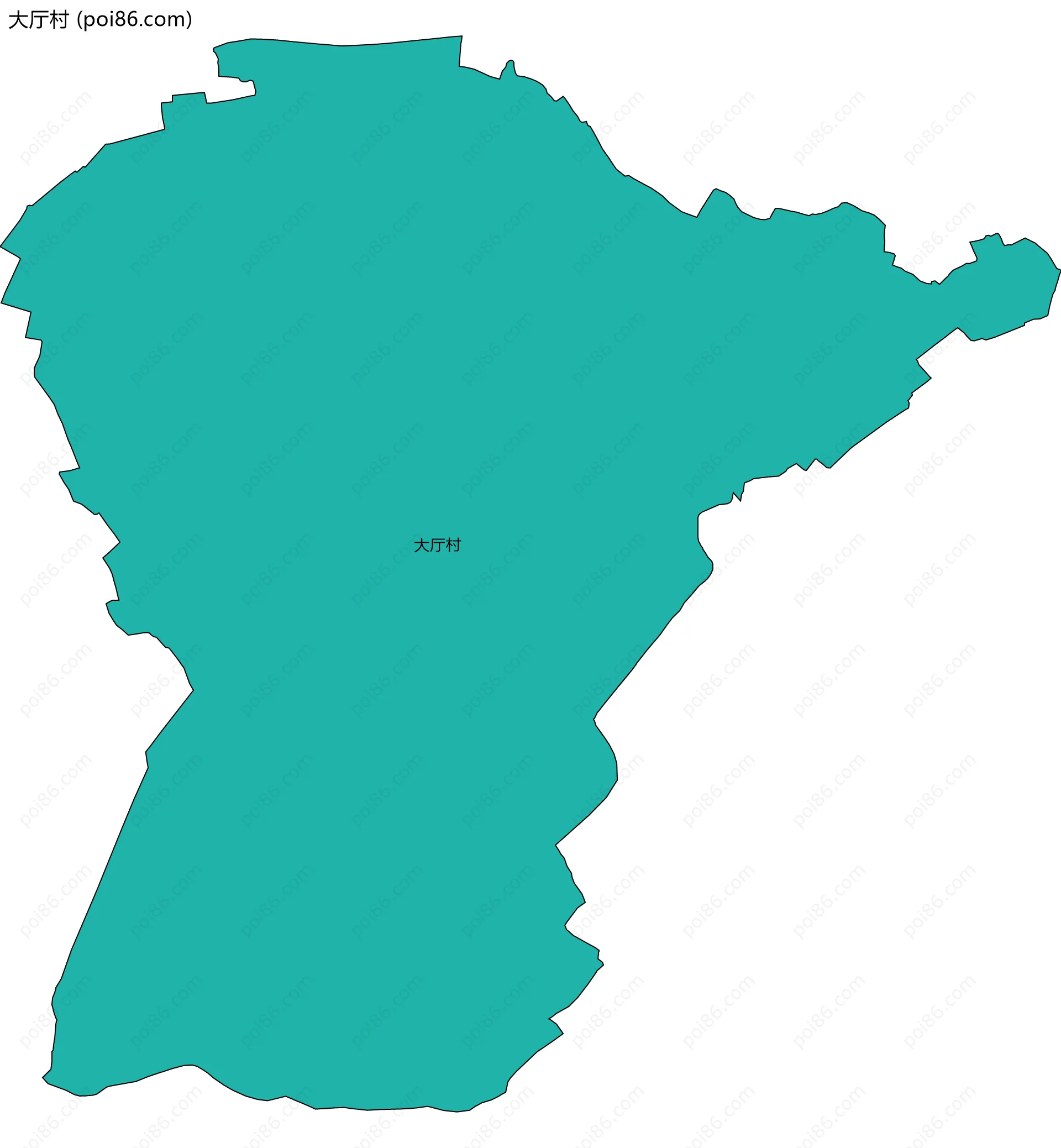 大厅村边界地图