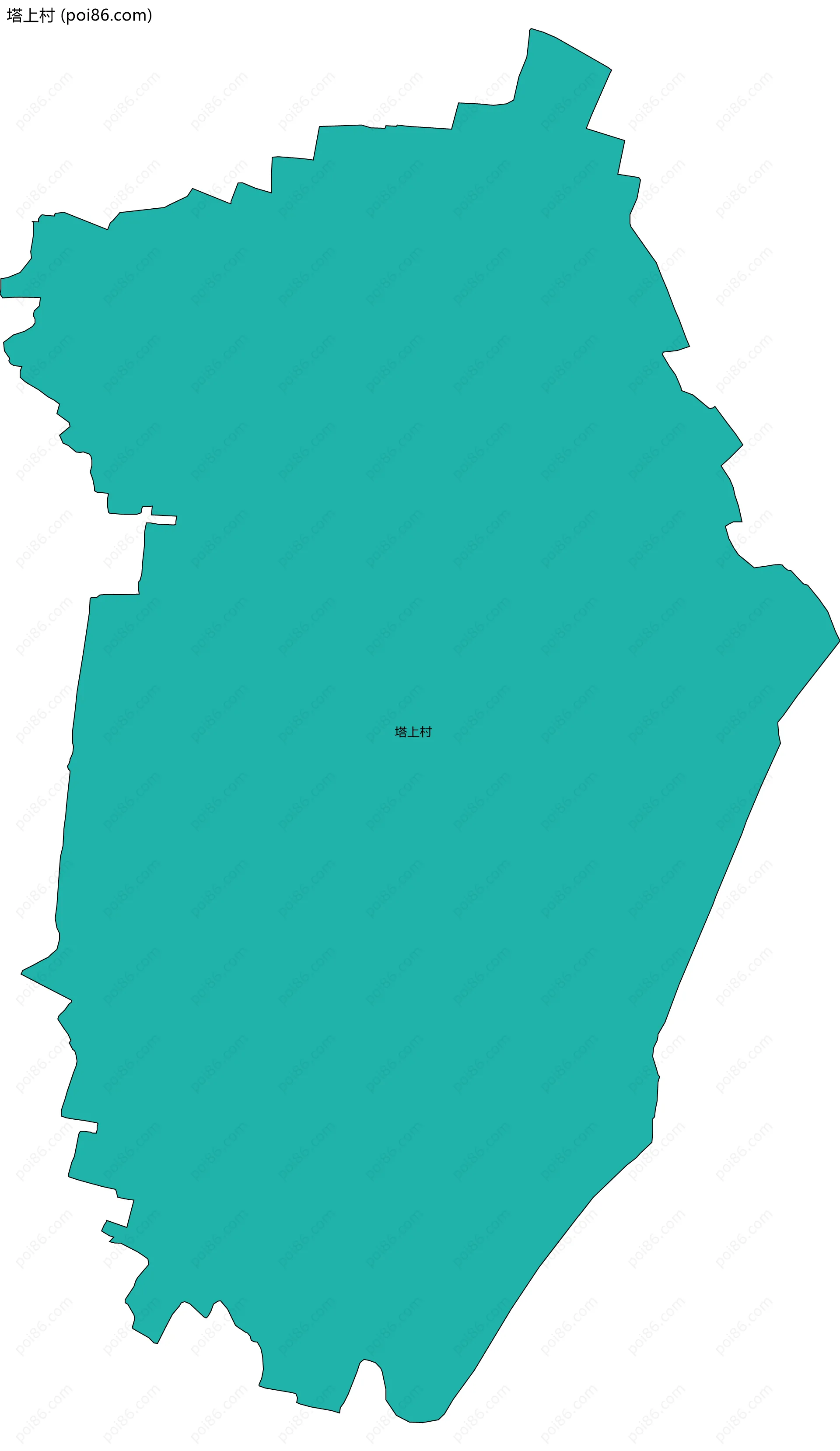 塔上村边界地图