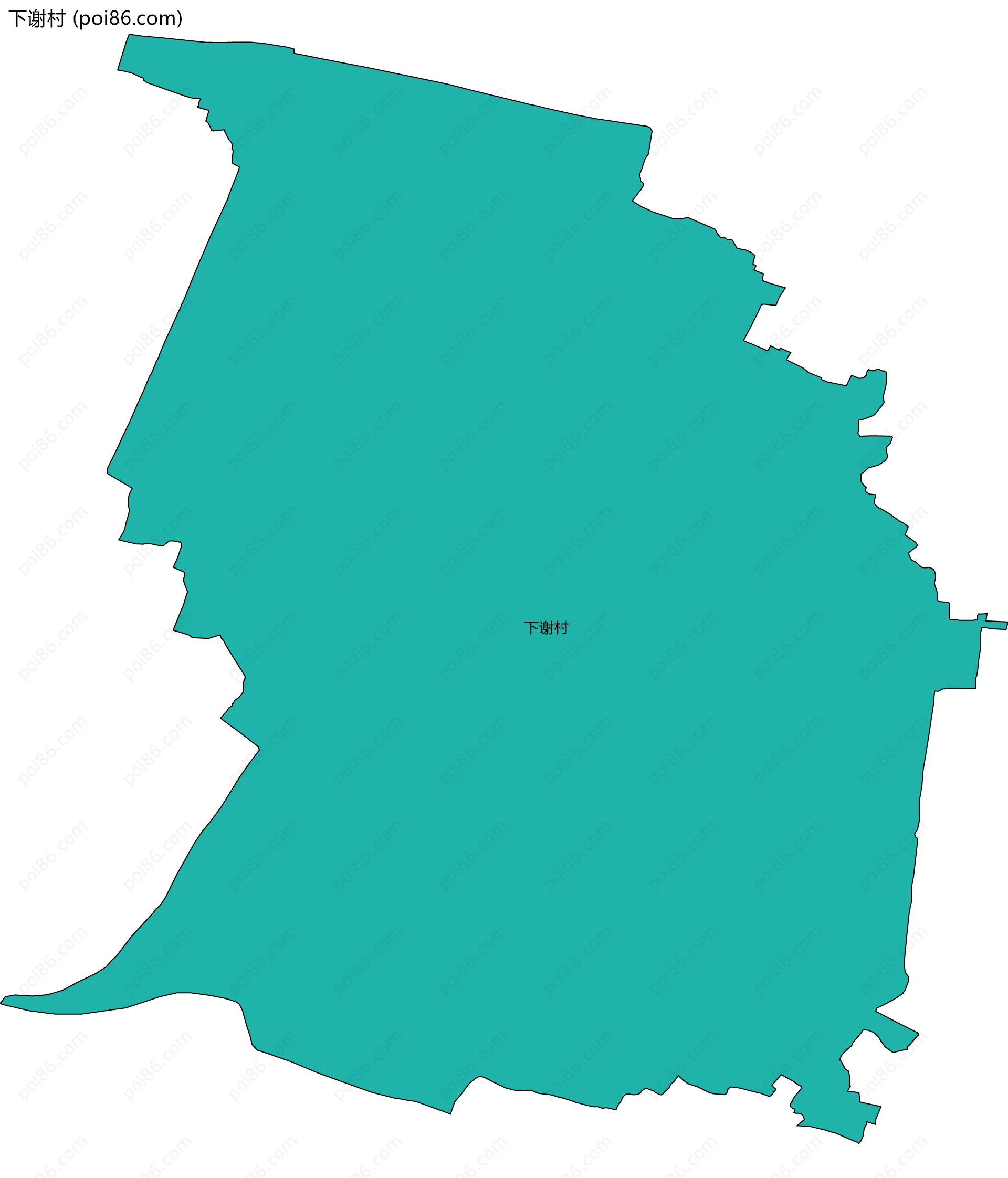 下谢村边界地图