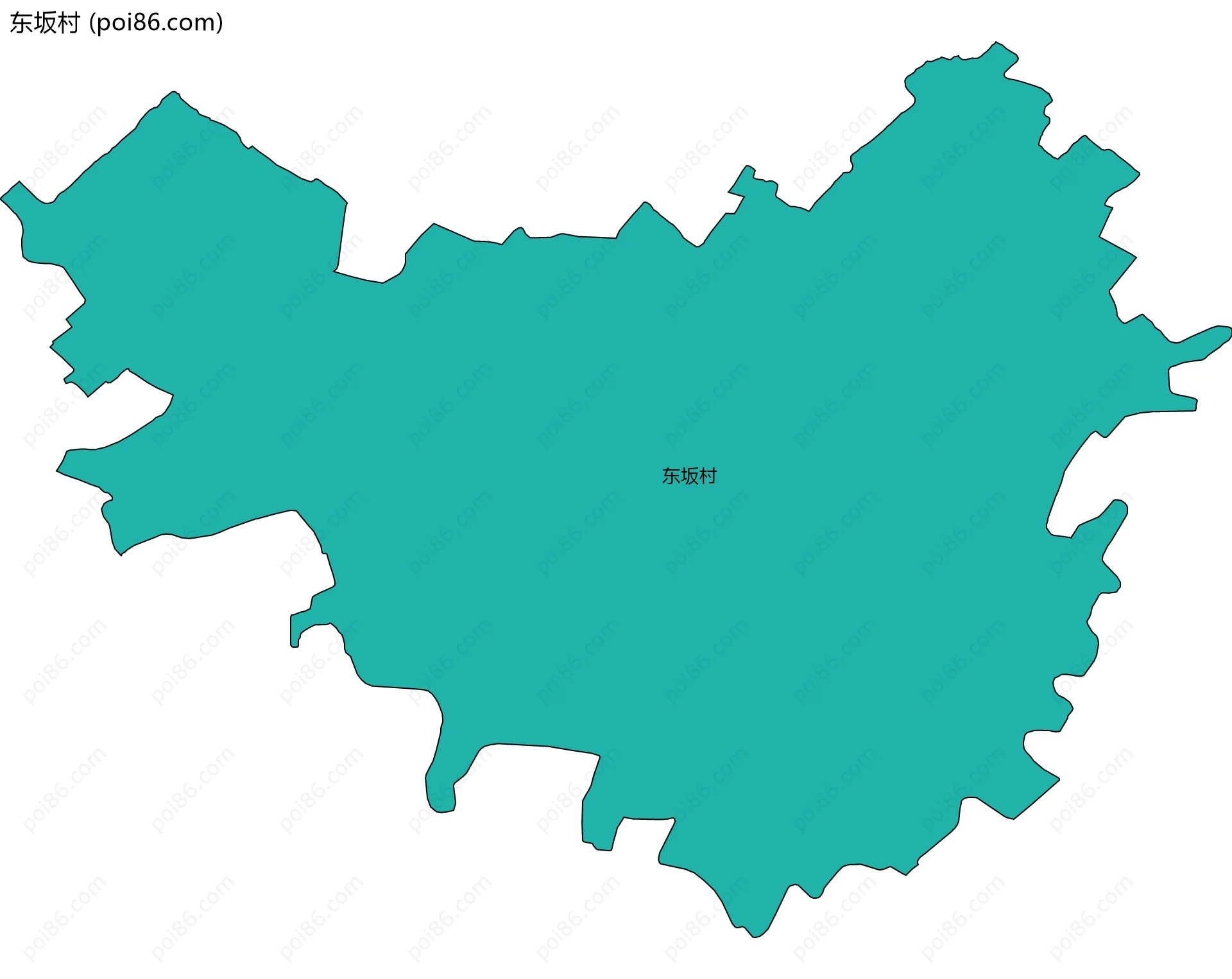 东坂村边界地图
