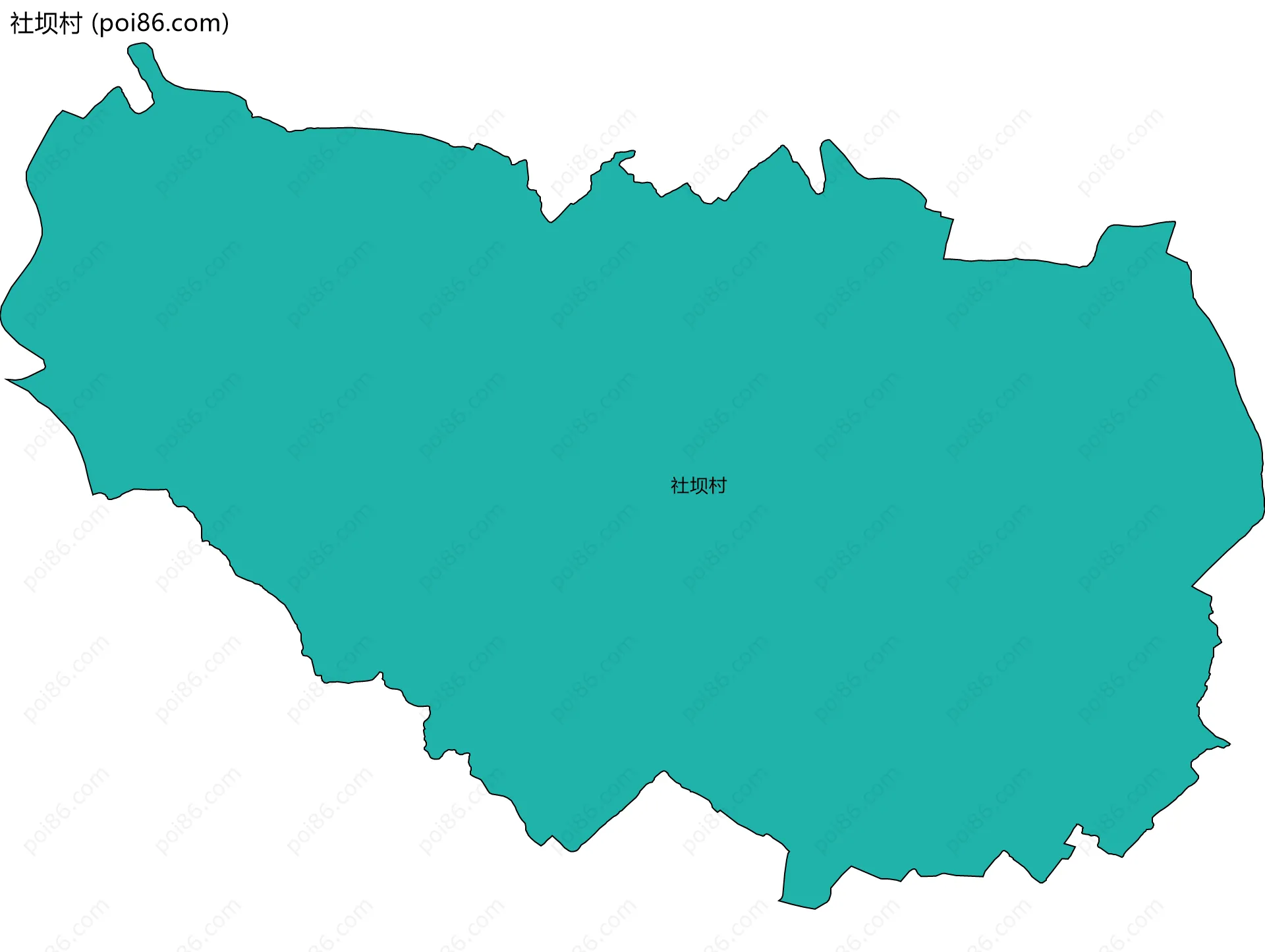 社坝村边界地图