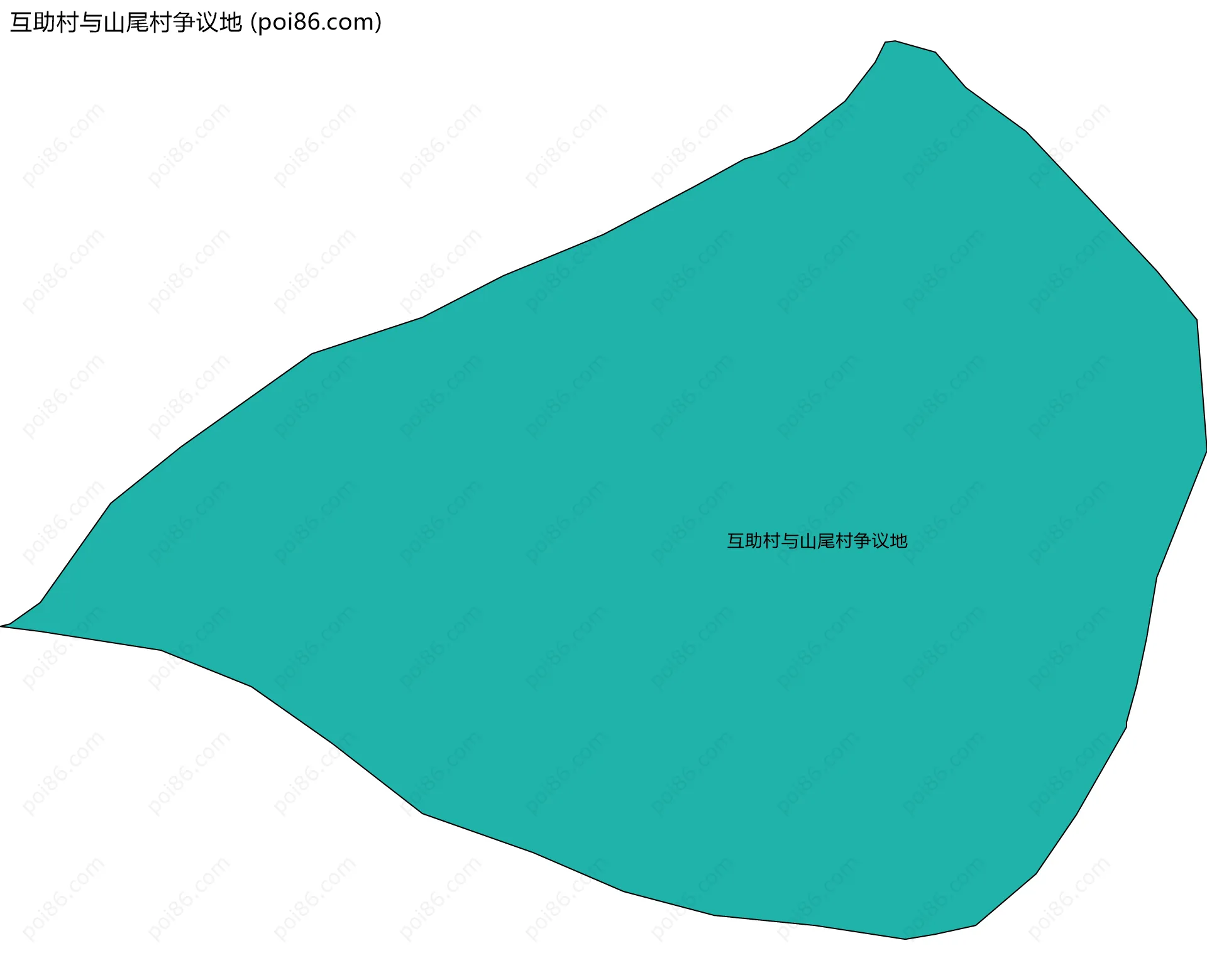 互助村与山尾村争议地边界地图