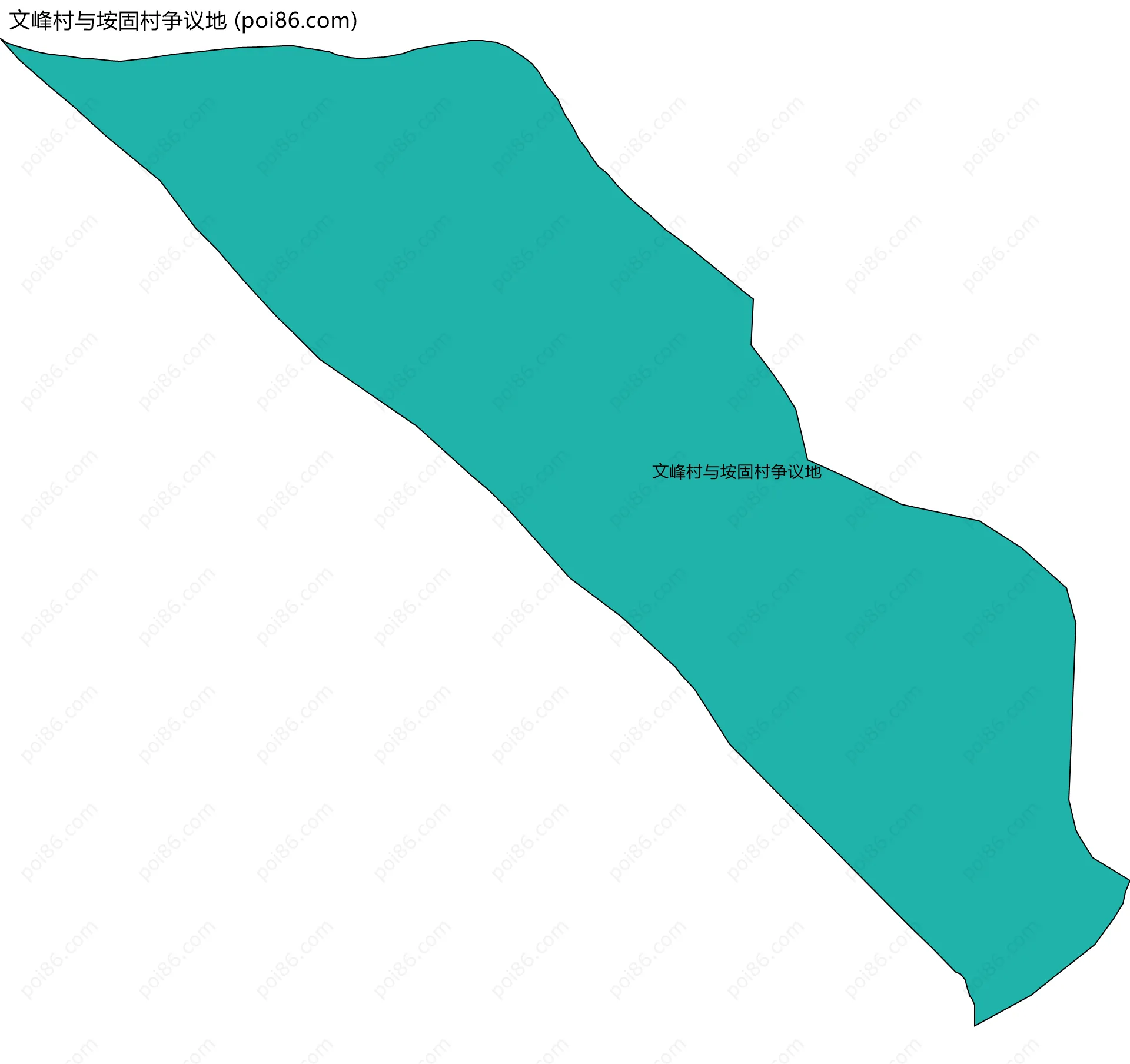 文峰村与垵固村争议地边界地图