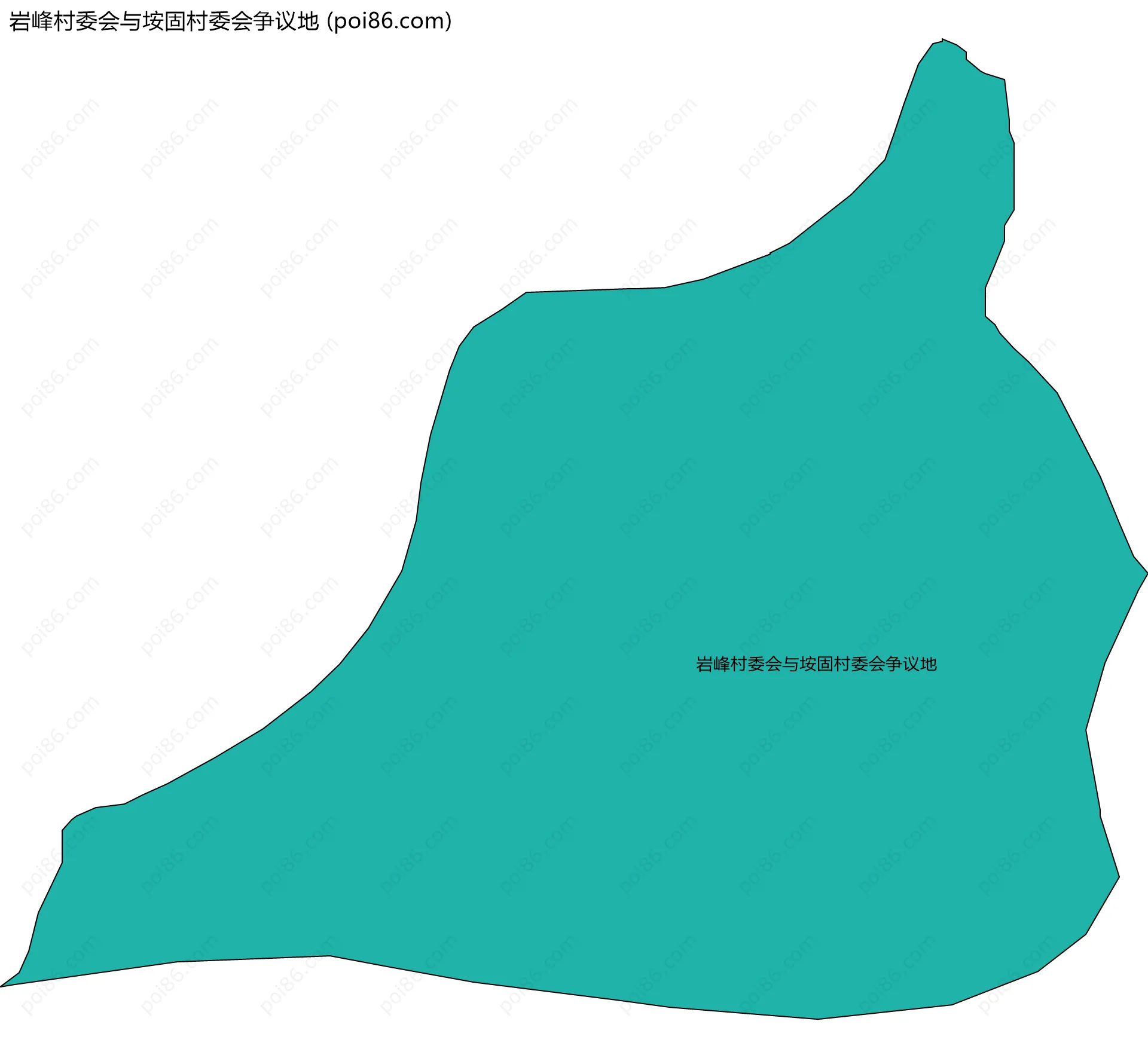 岩峰村委会与垵固村委会争议地边界地图