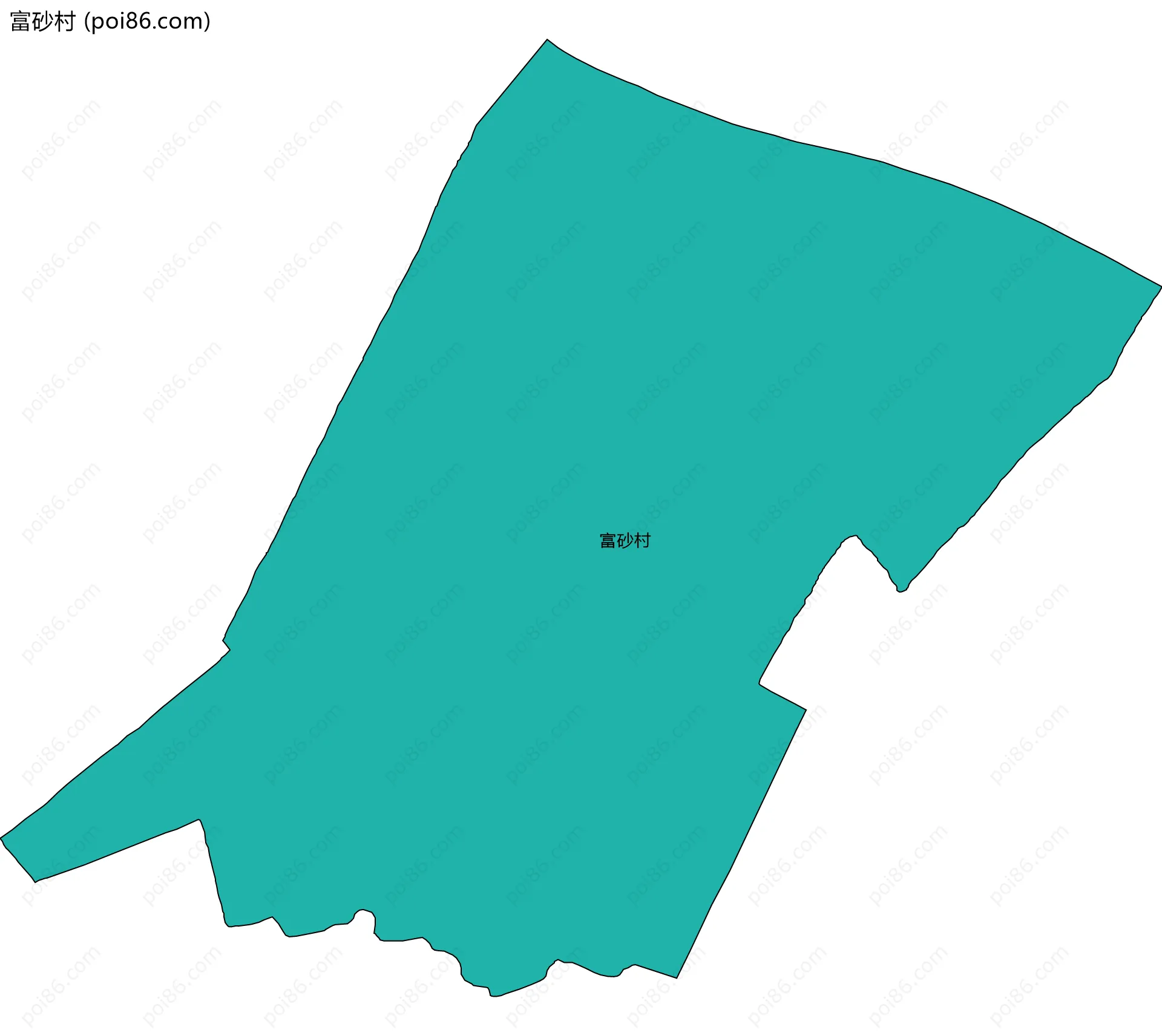 富砂村边界地图