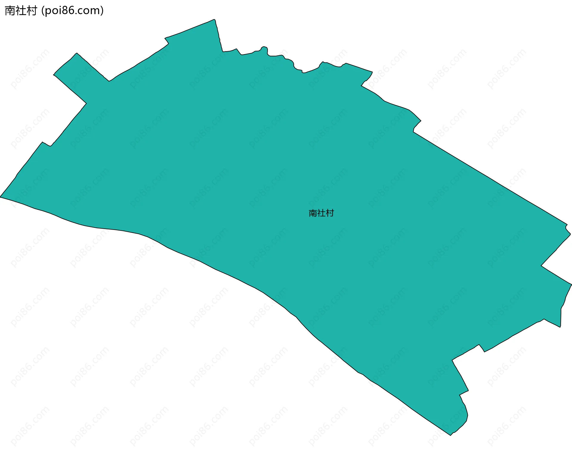 南社村边界地图