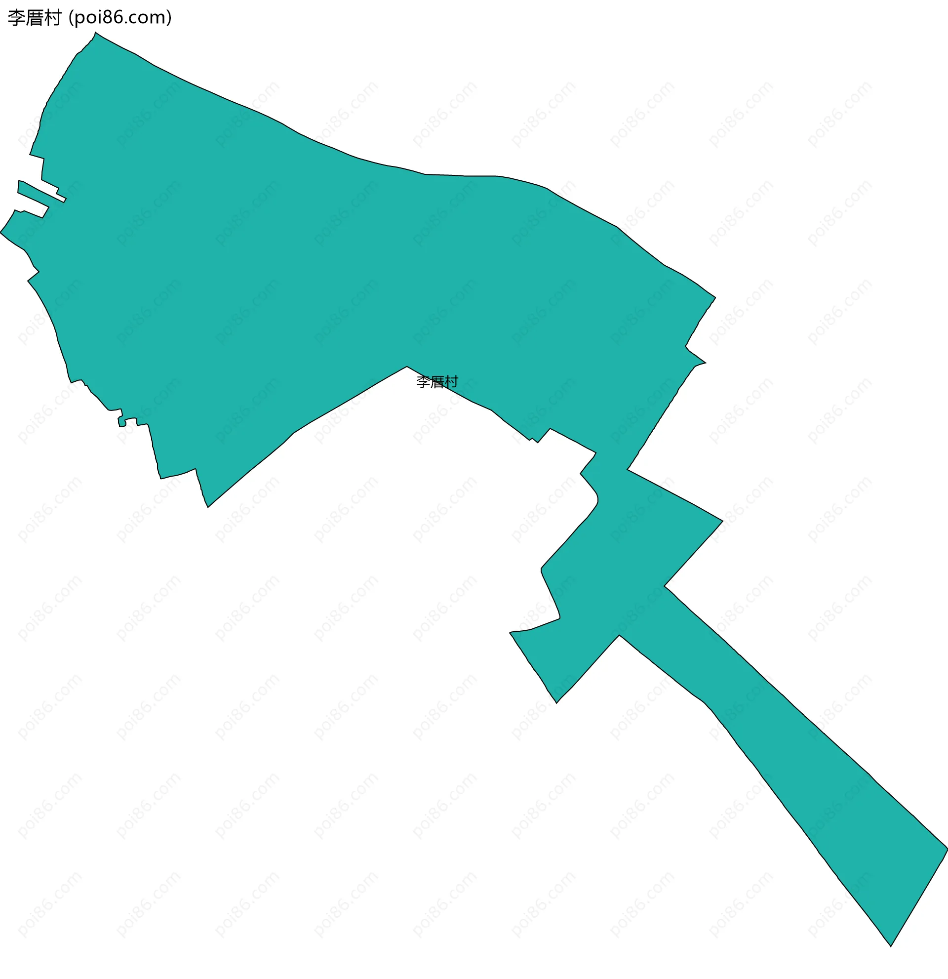 李厝村边界地图