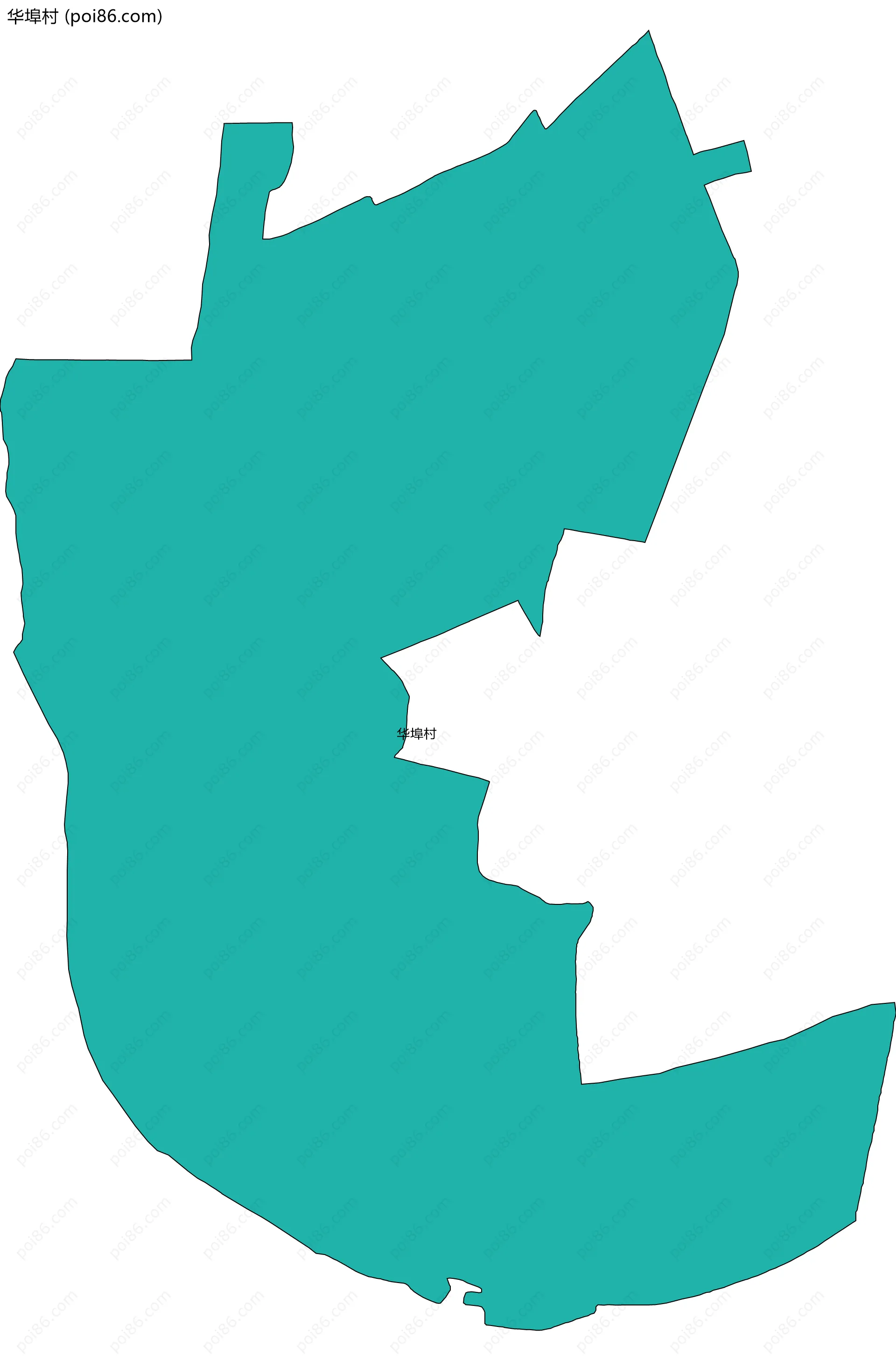 华埠村边界地图