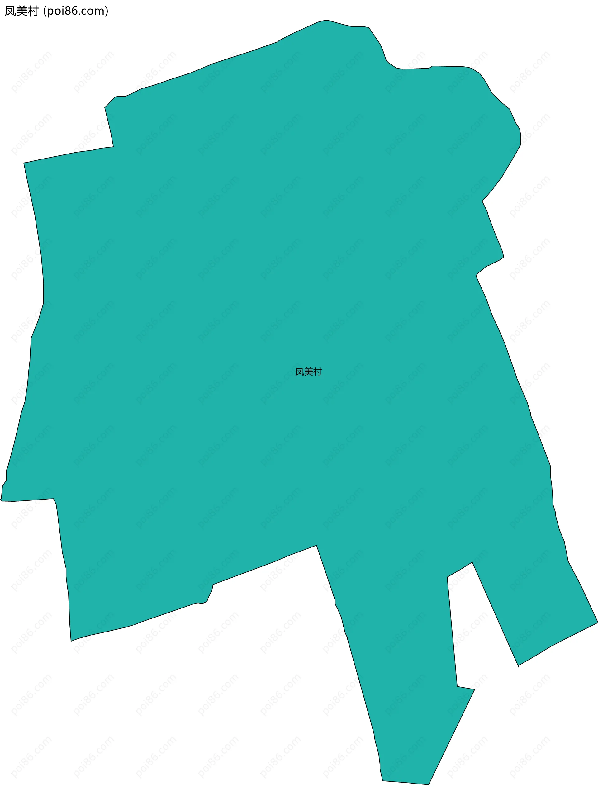 凤美村边界地图