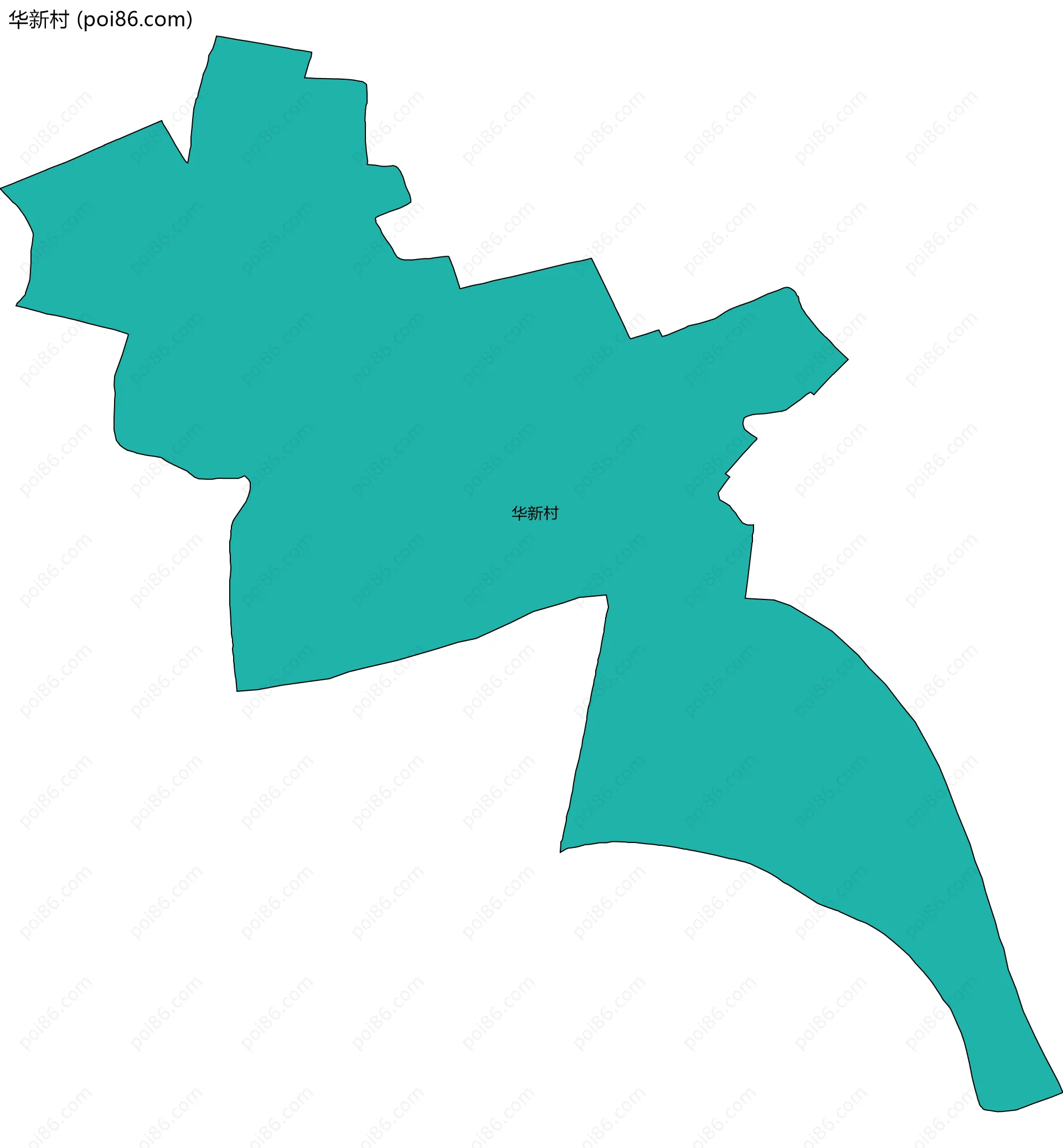 华新村边界地图