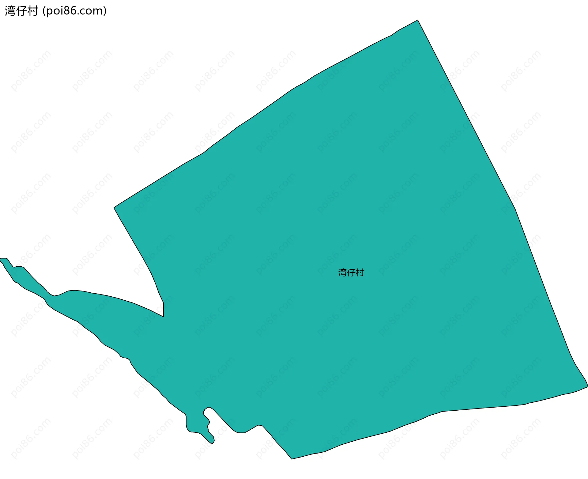 湾仔村边界地图