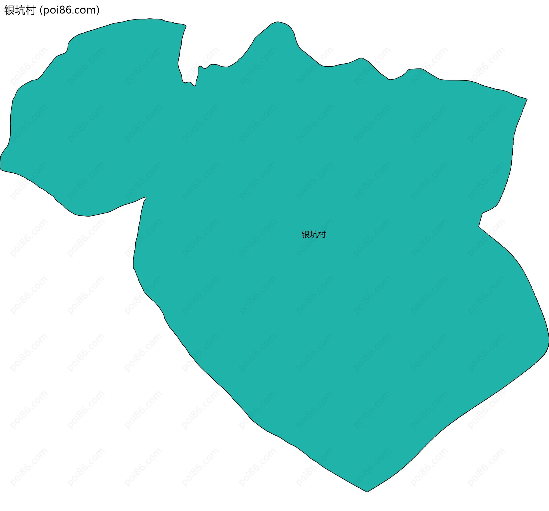 银坑村边界地图