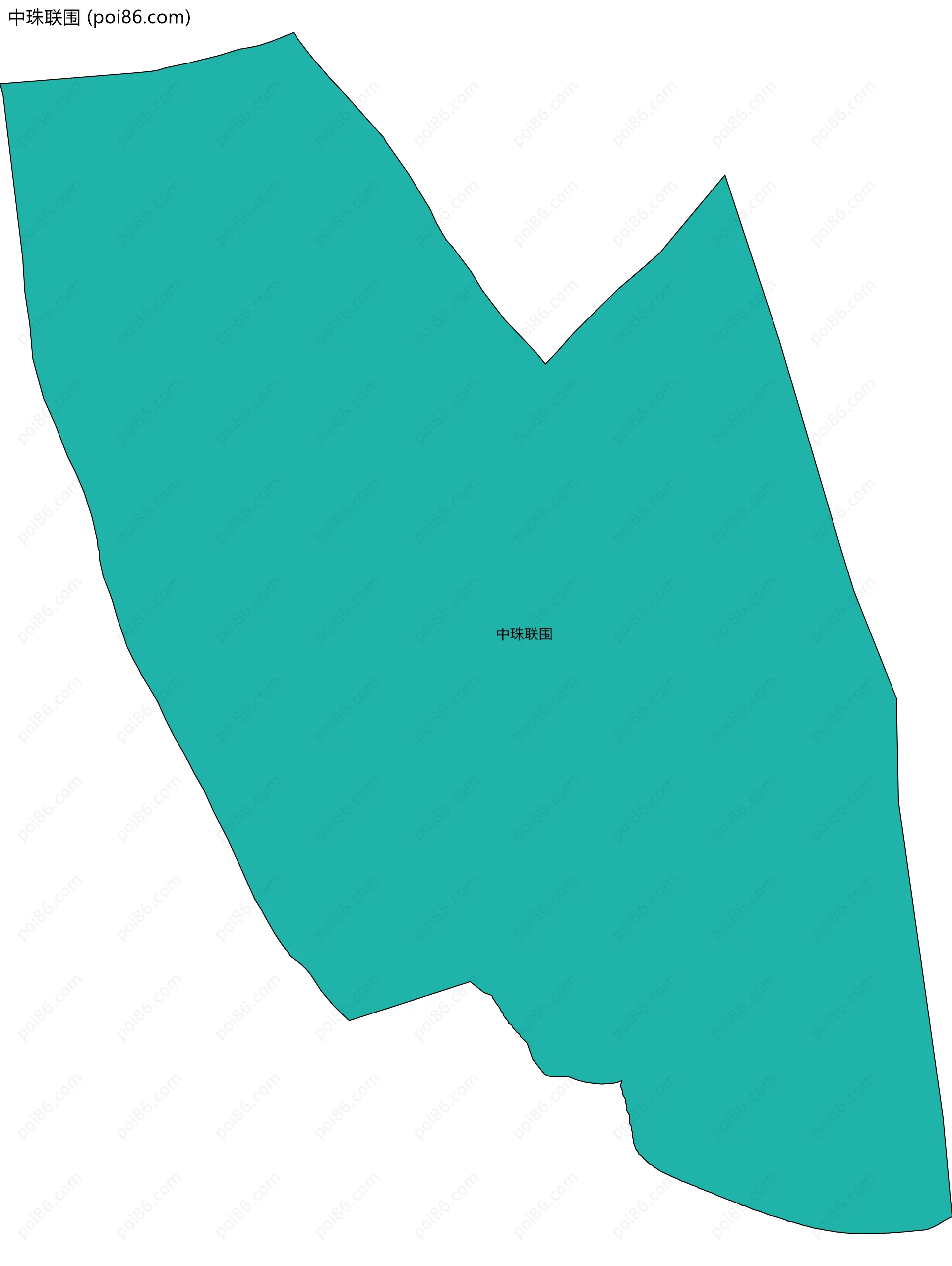 中珠联围边界地图