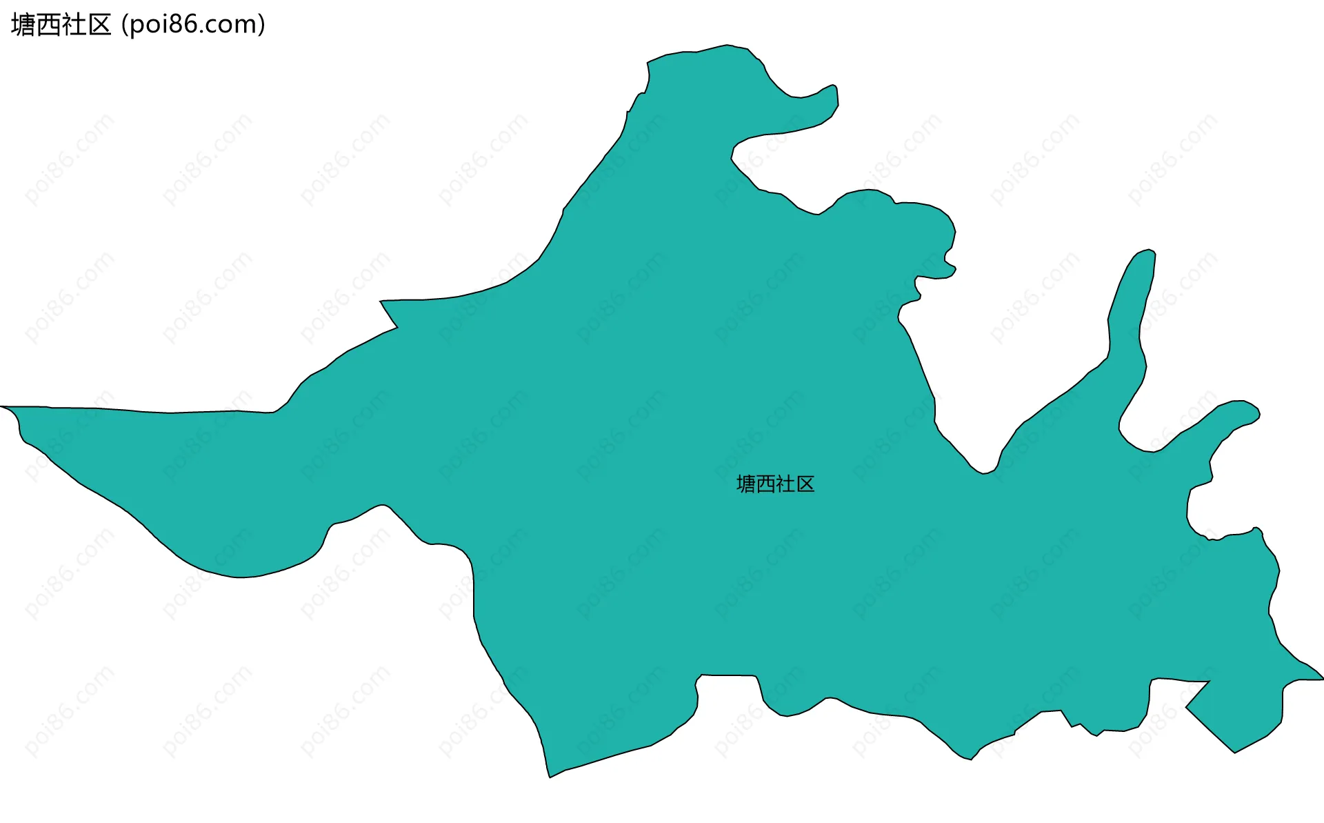 塘西社区边界地图