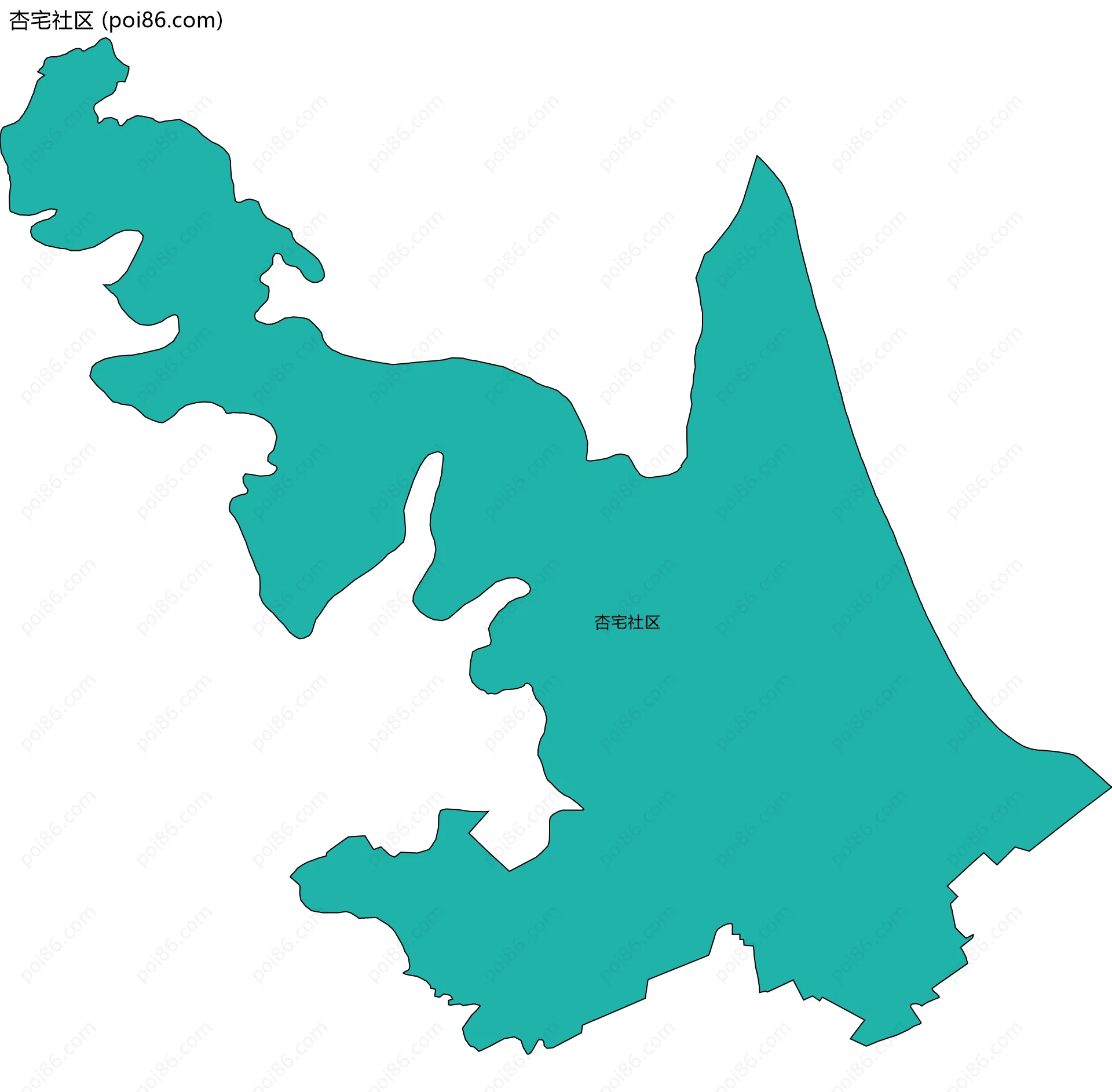 杏宅社区边界地图