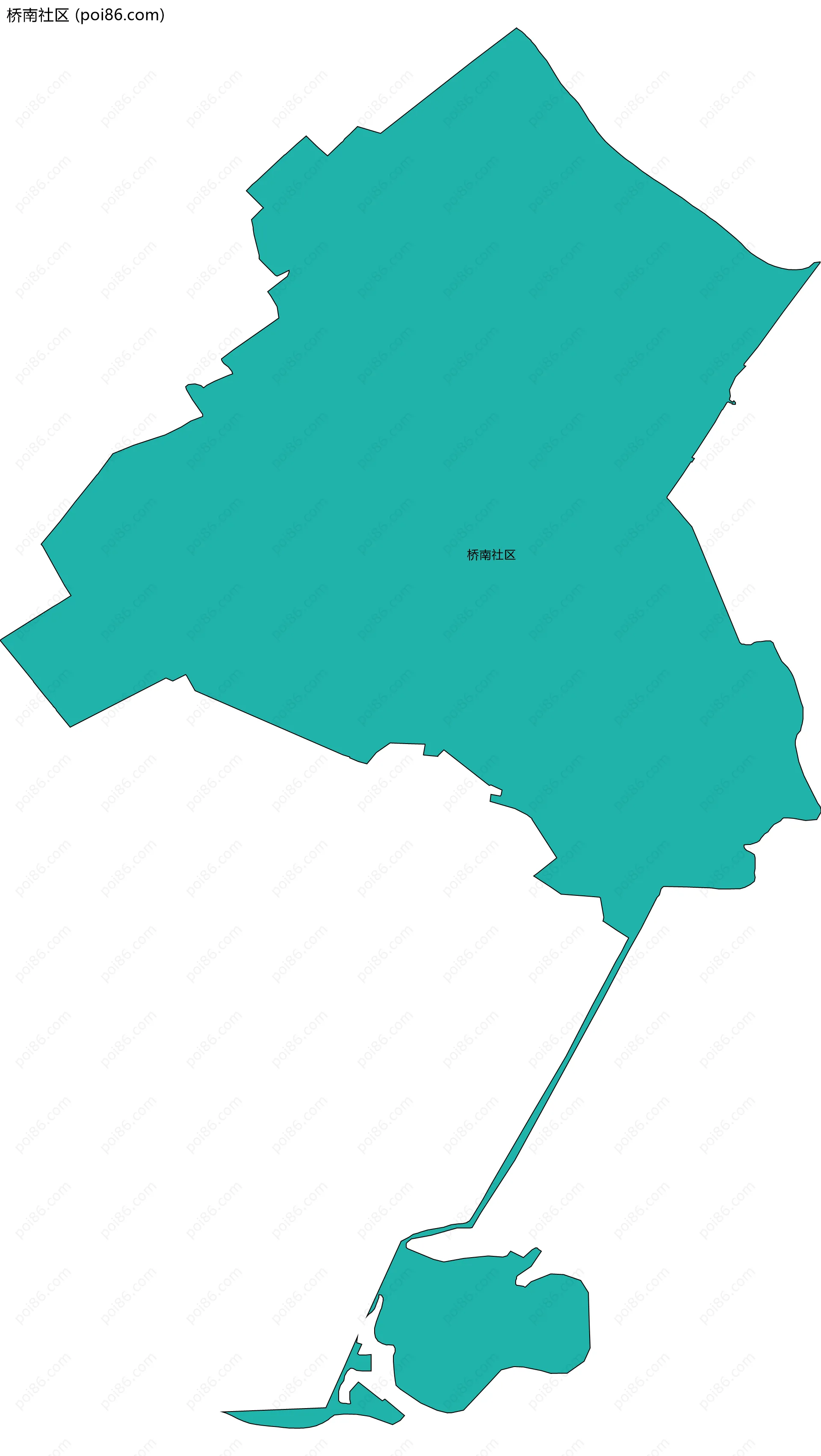 桥南社区边界地图