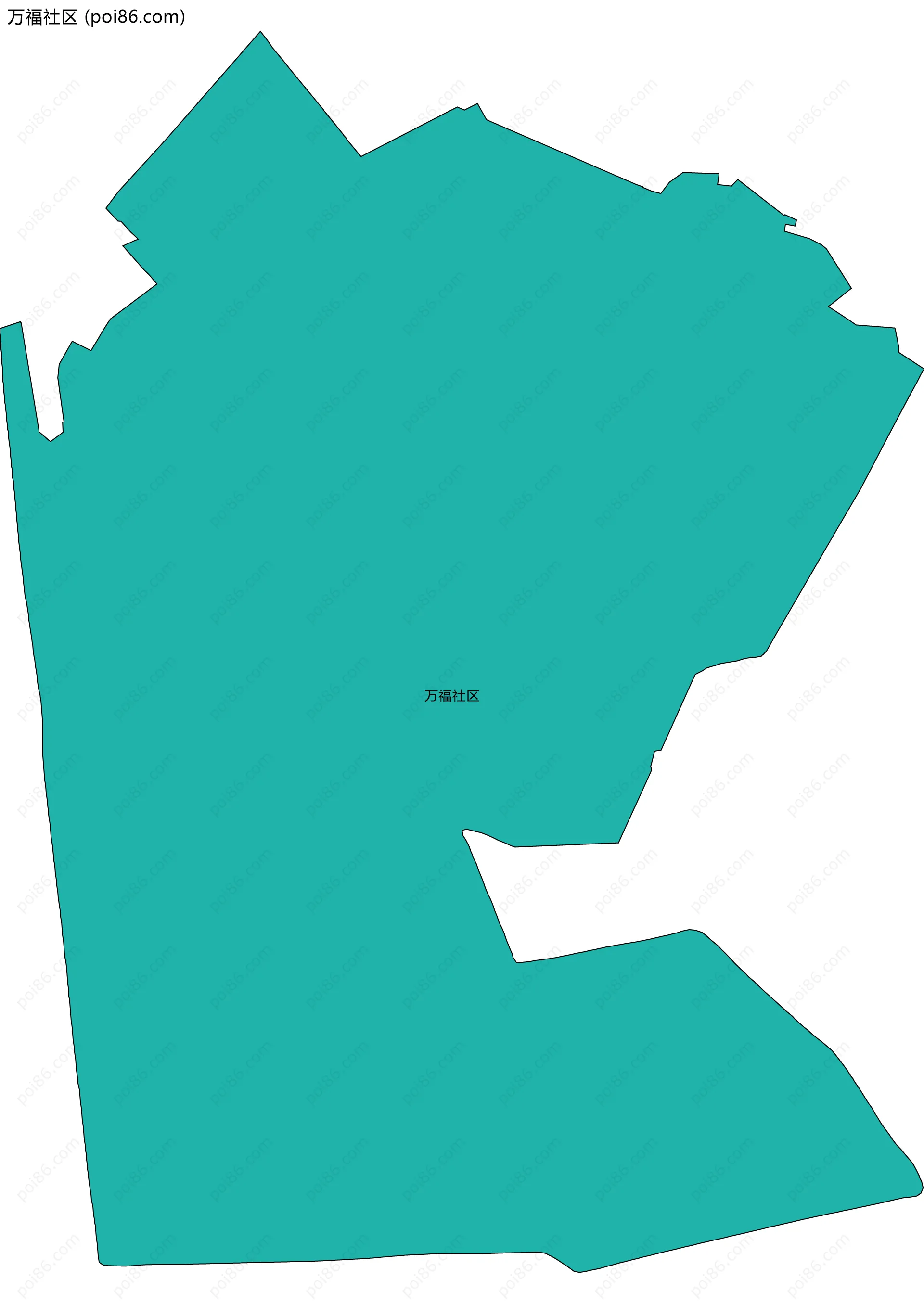 万福社区边界地图