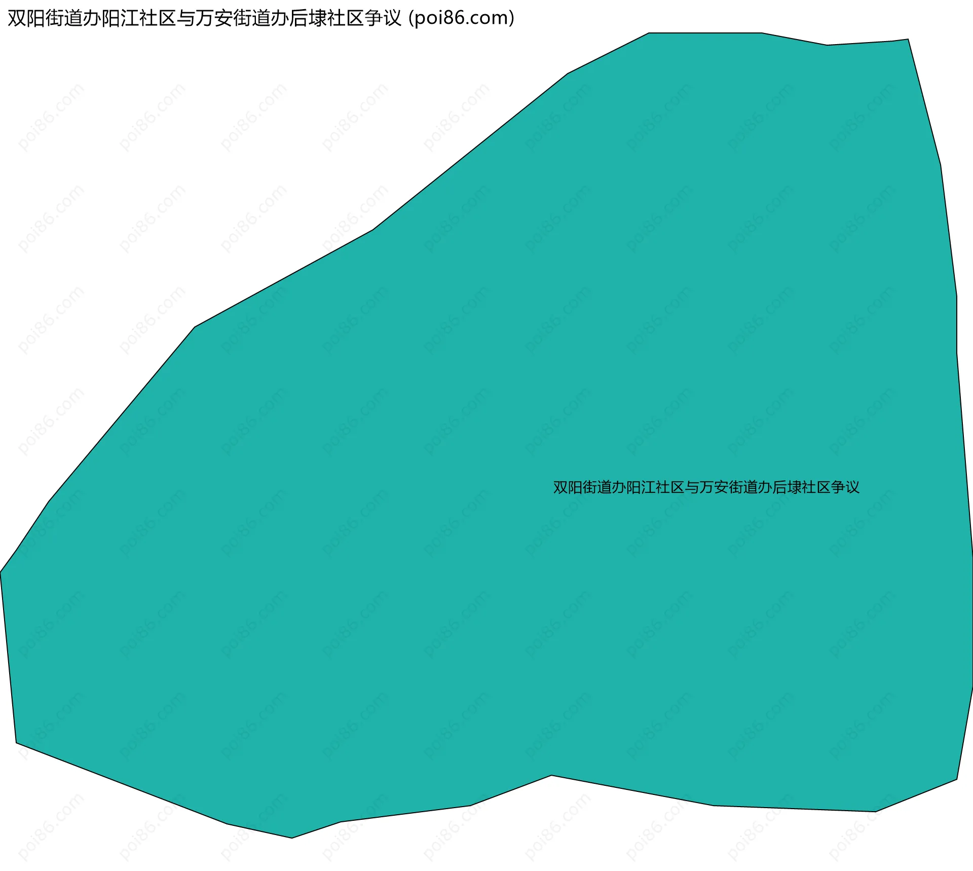 双阳街道办阳江社区与万安街道办后埭社区争议边界地图