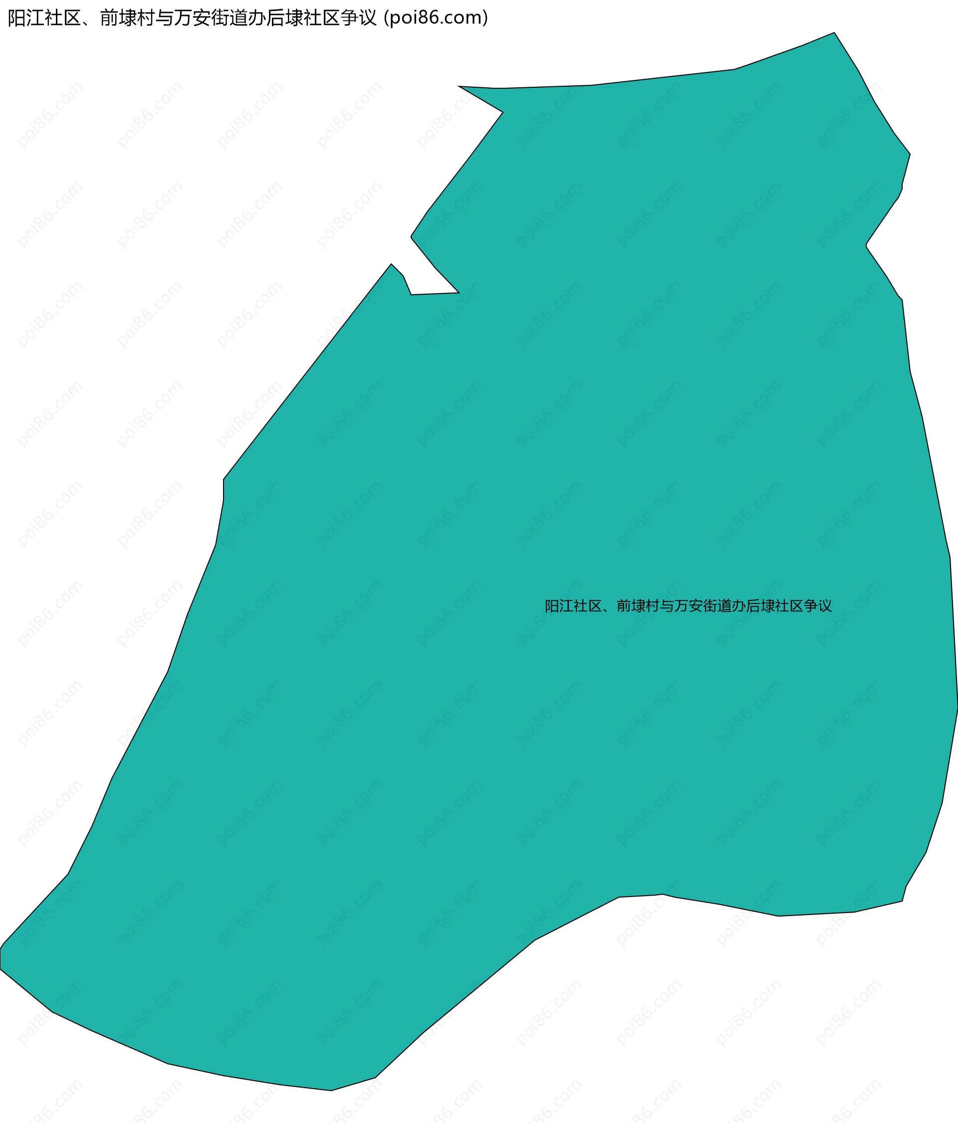 阳江社区、前埭村与万安街道办后埭社区争议边界地图