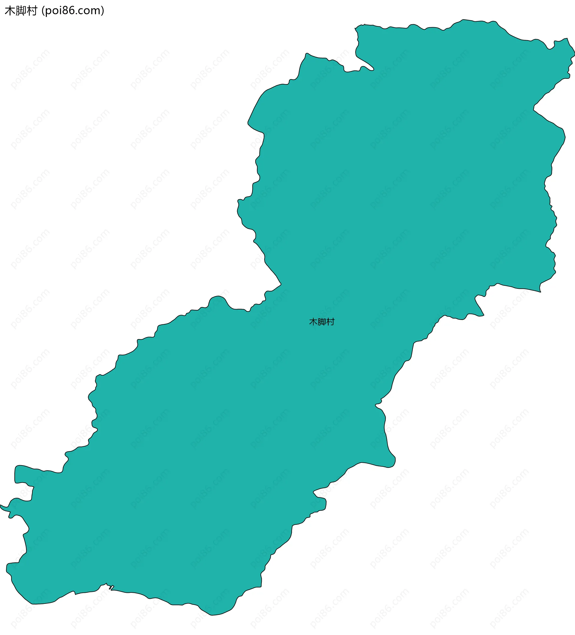 木脚村边界地图