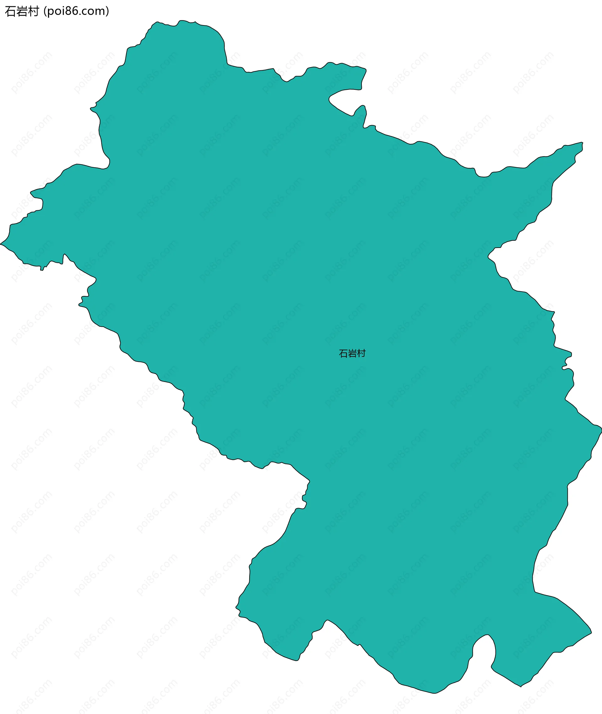 石岩村边界地图