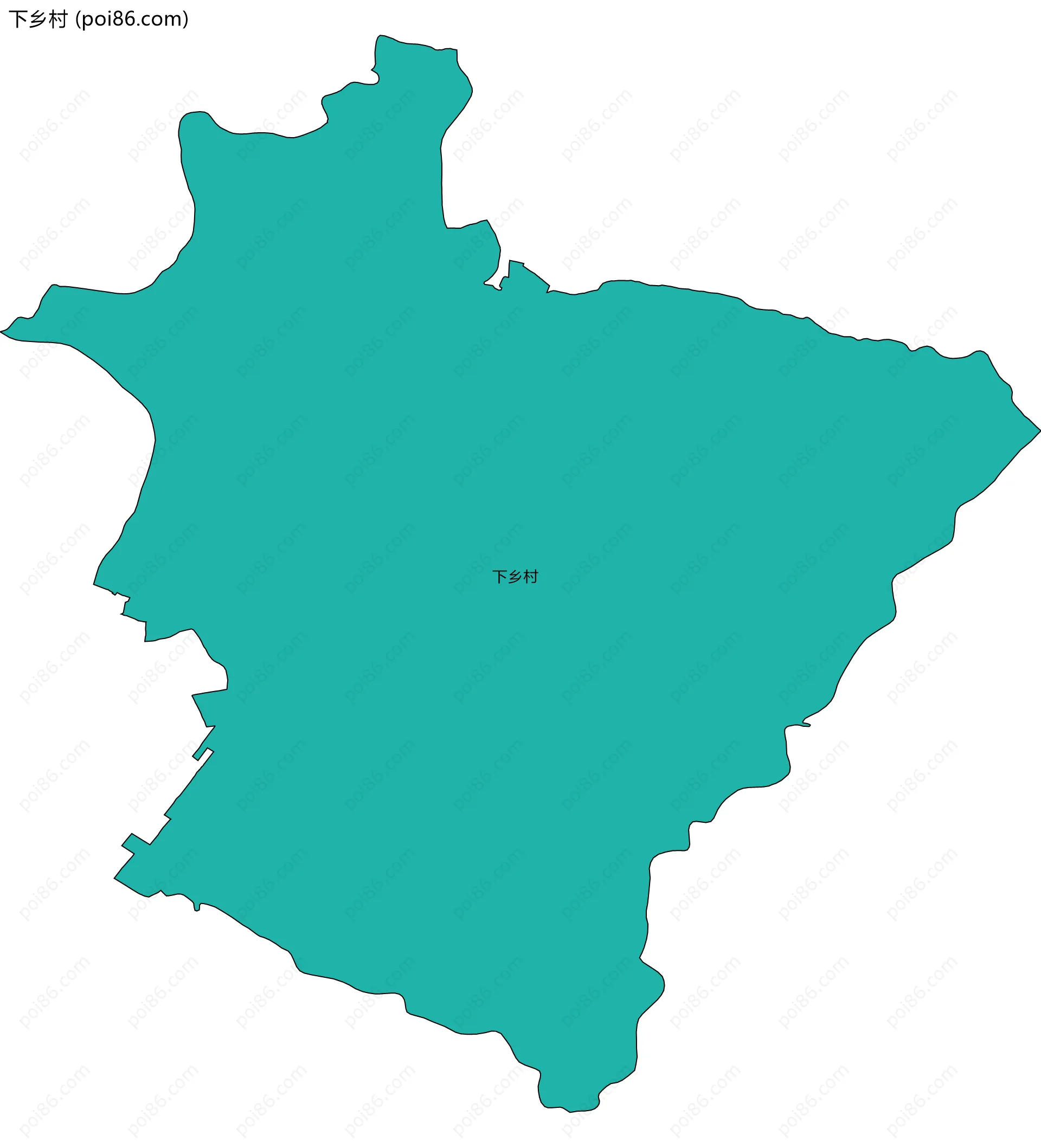 下乡村边界地图
