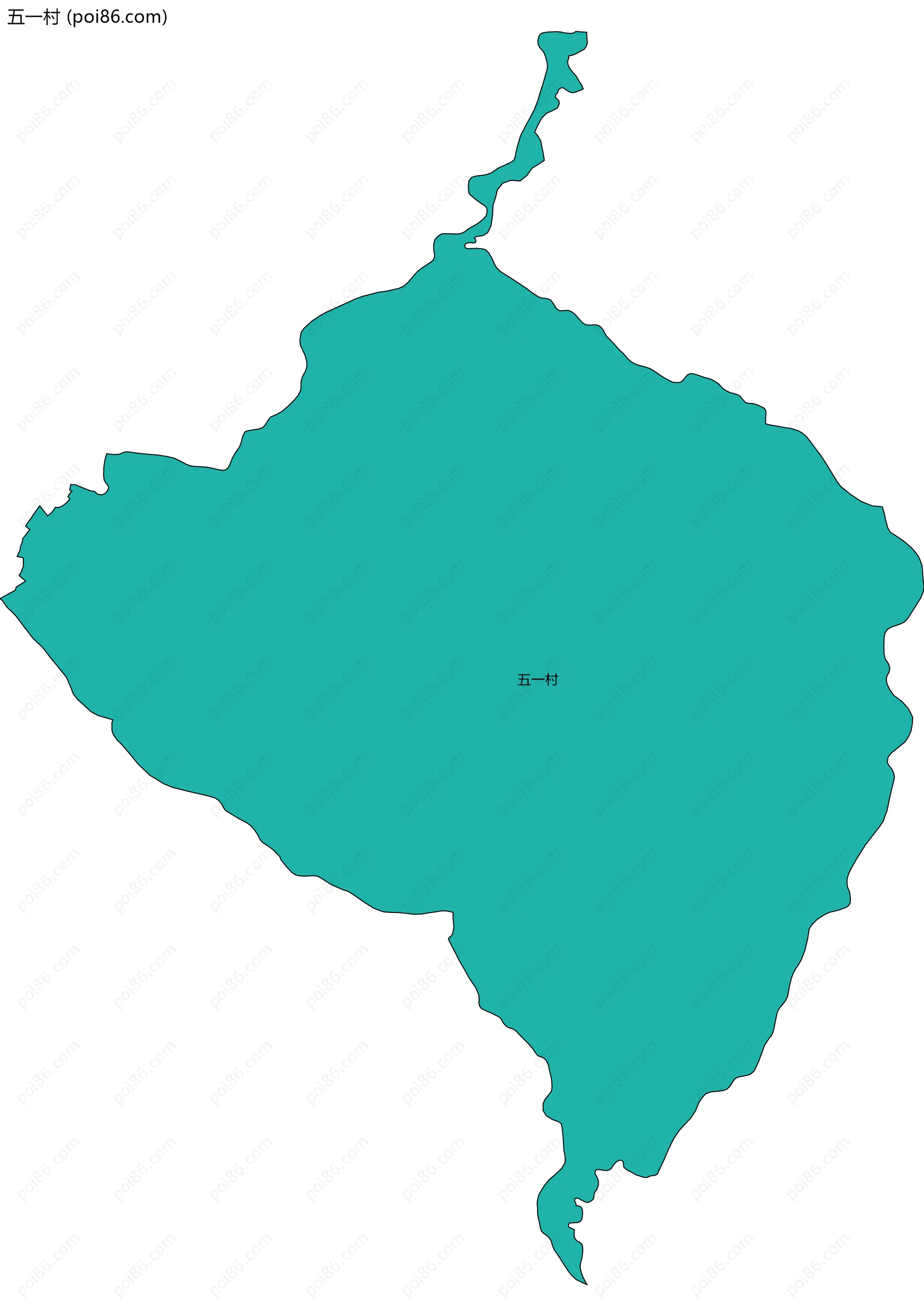 五一村边界地图