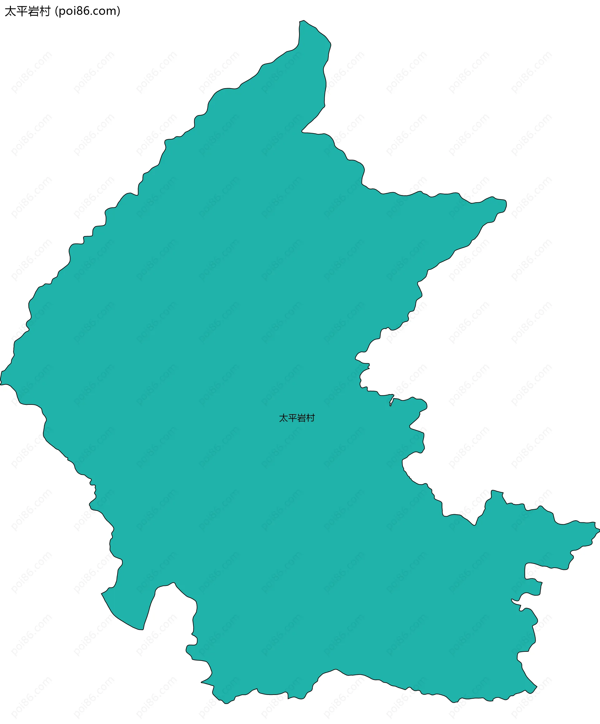 太平岩村边界地图