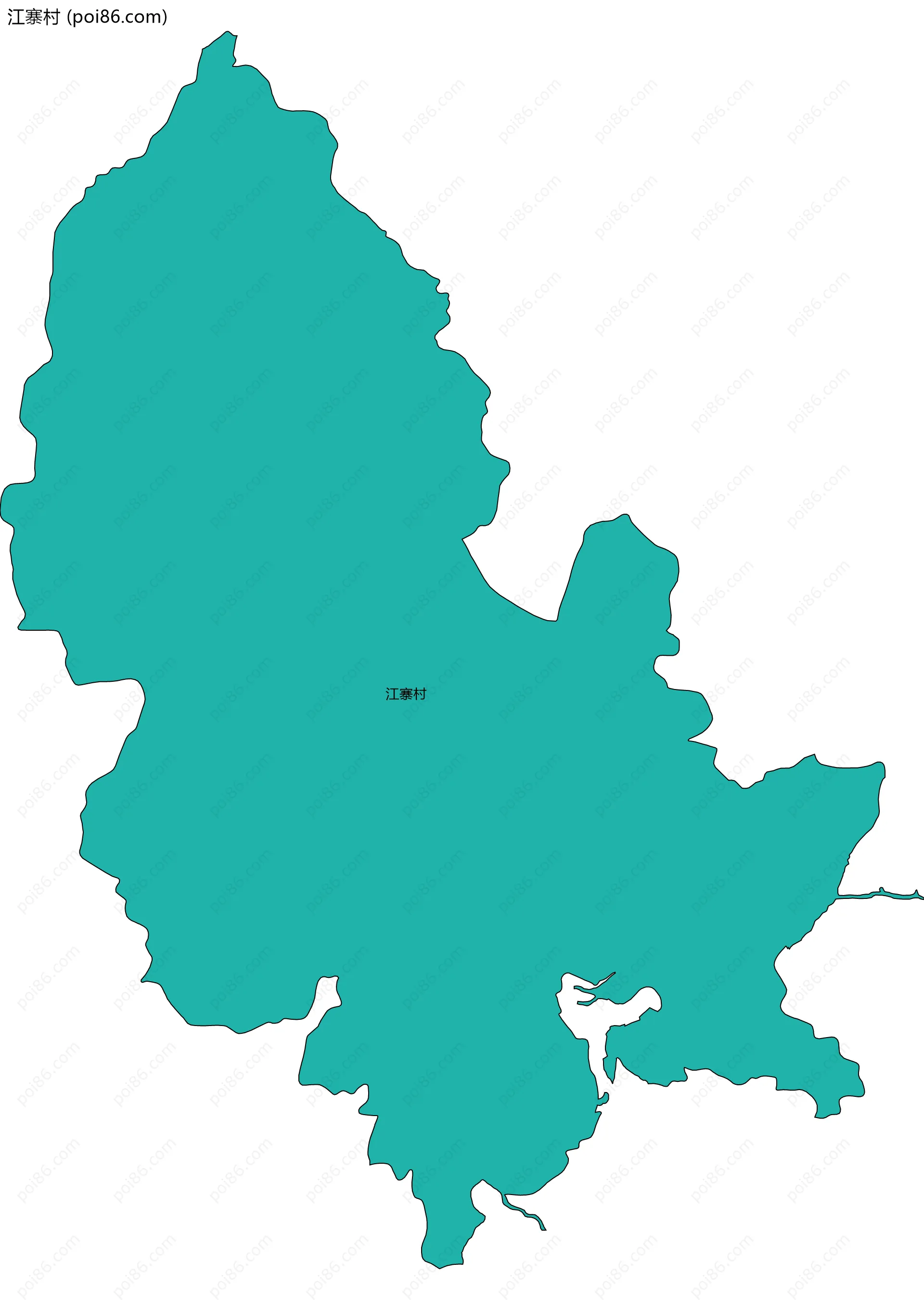 江寨村边界地图