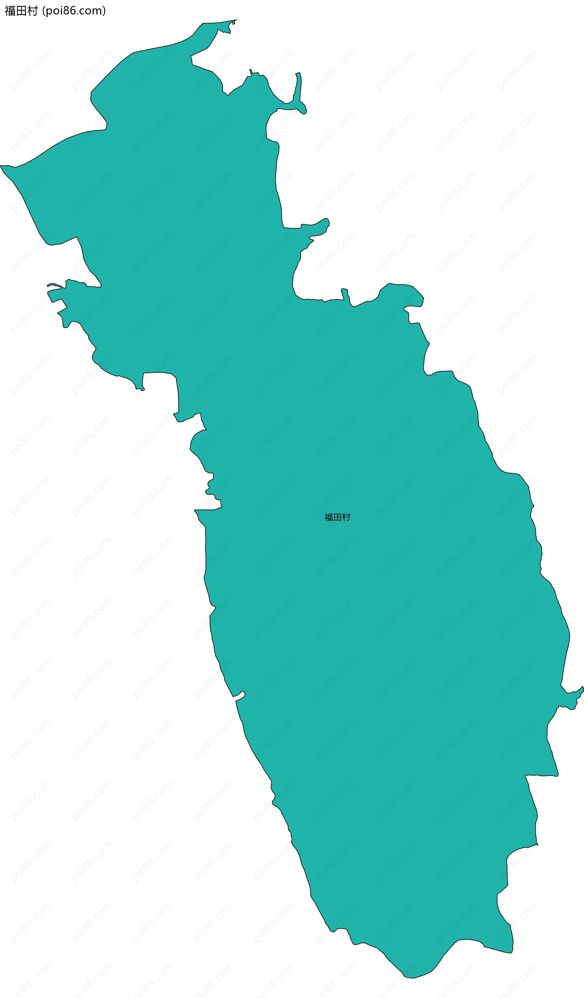 福田村边界地图