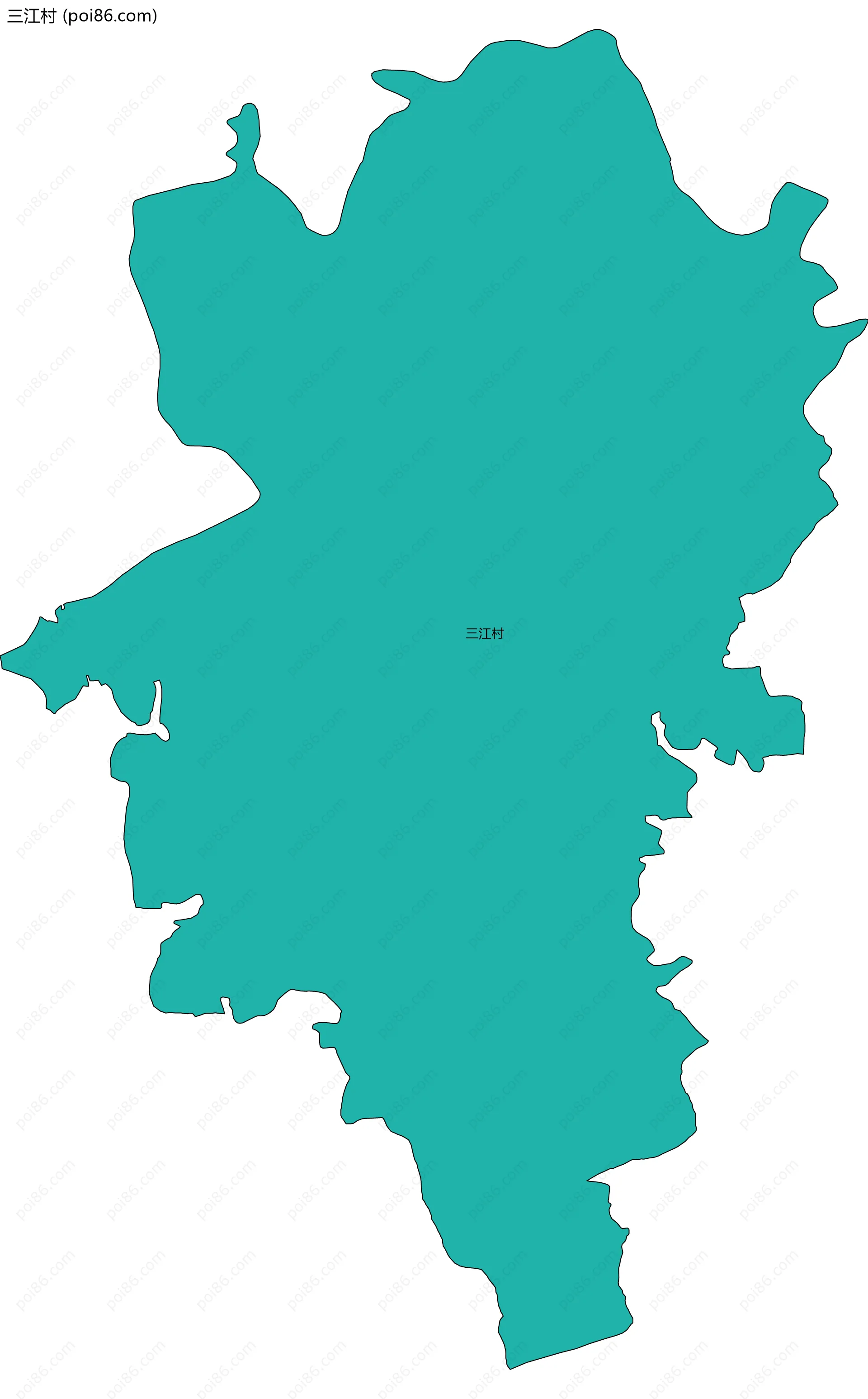 三江村边界地图