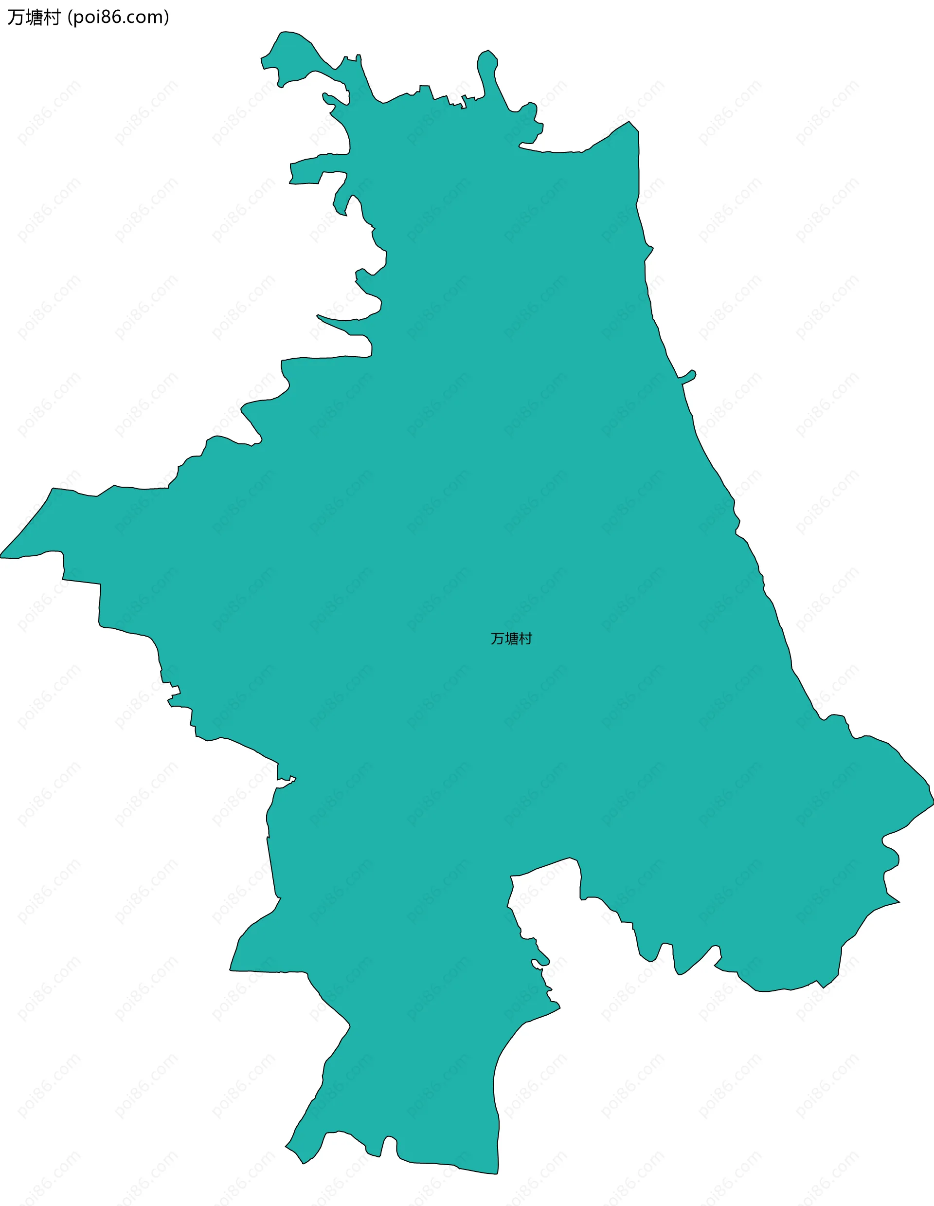 万塘村边界地图