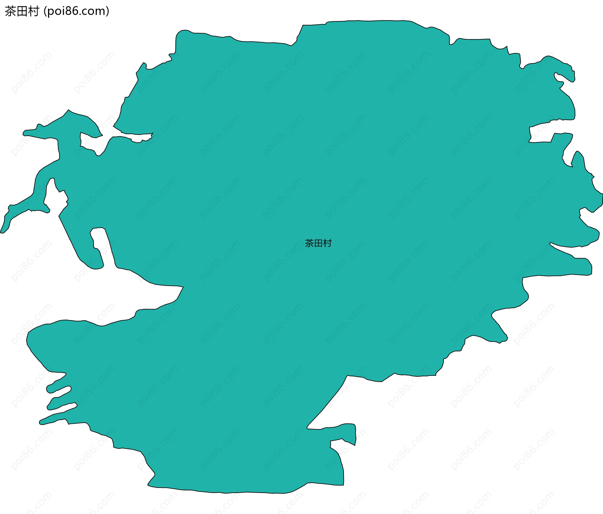 茶田村边界地图