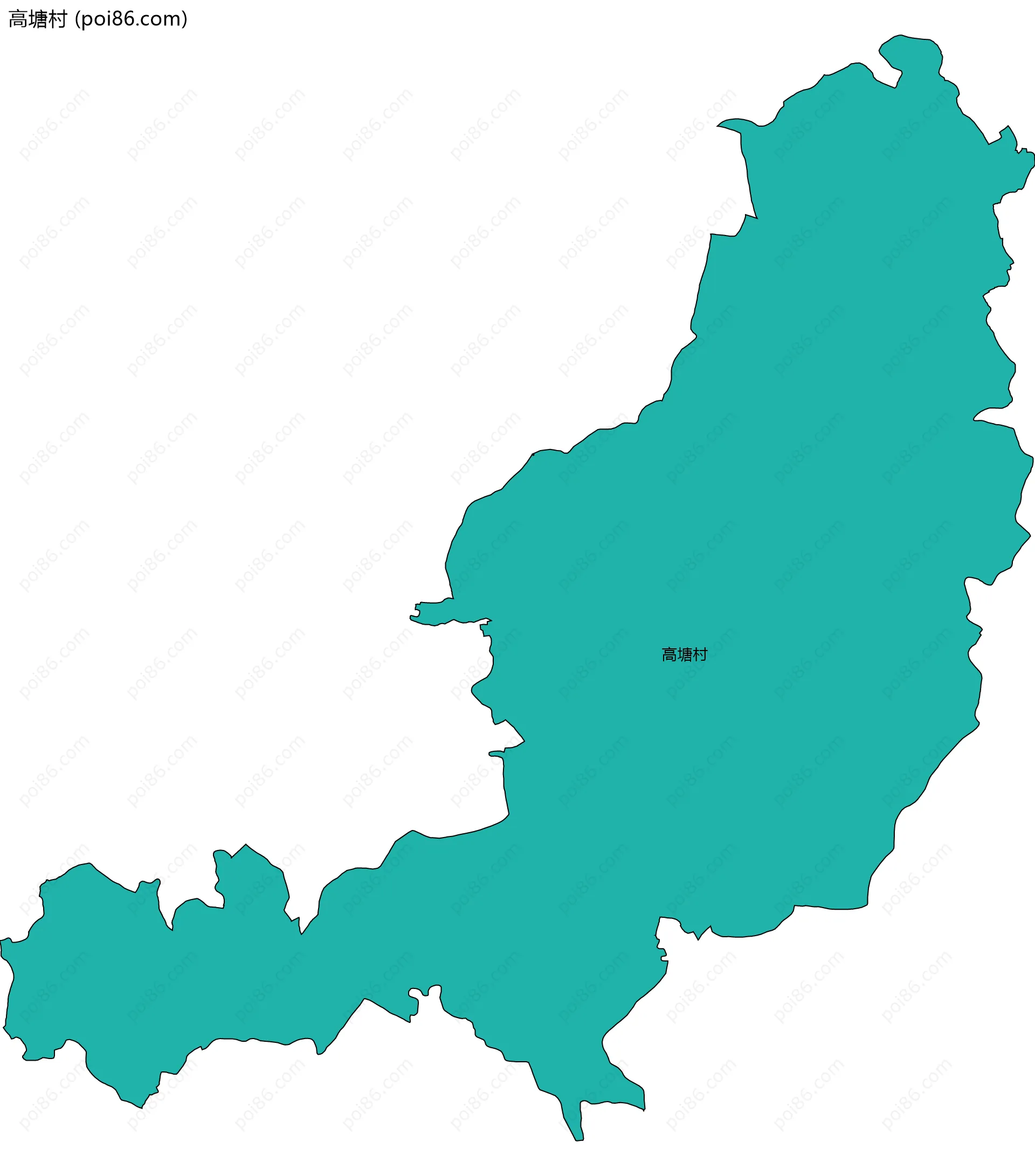 高塘村边界地图