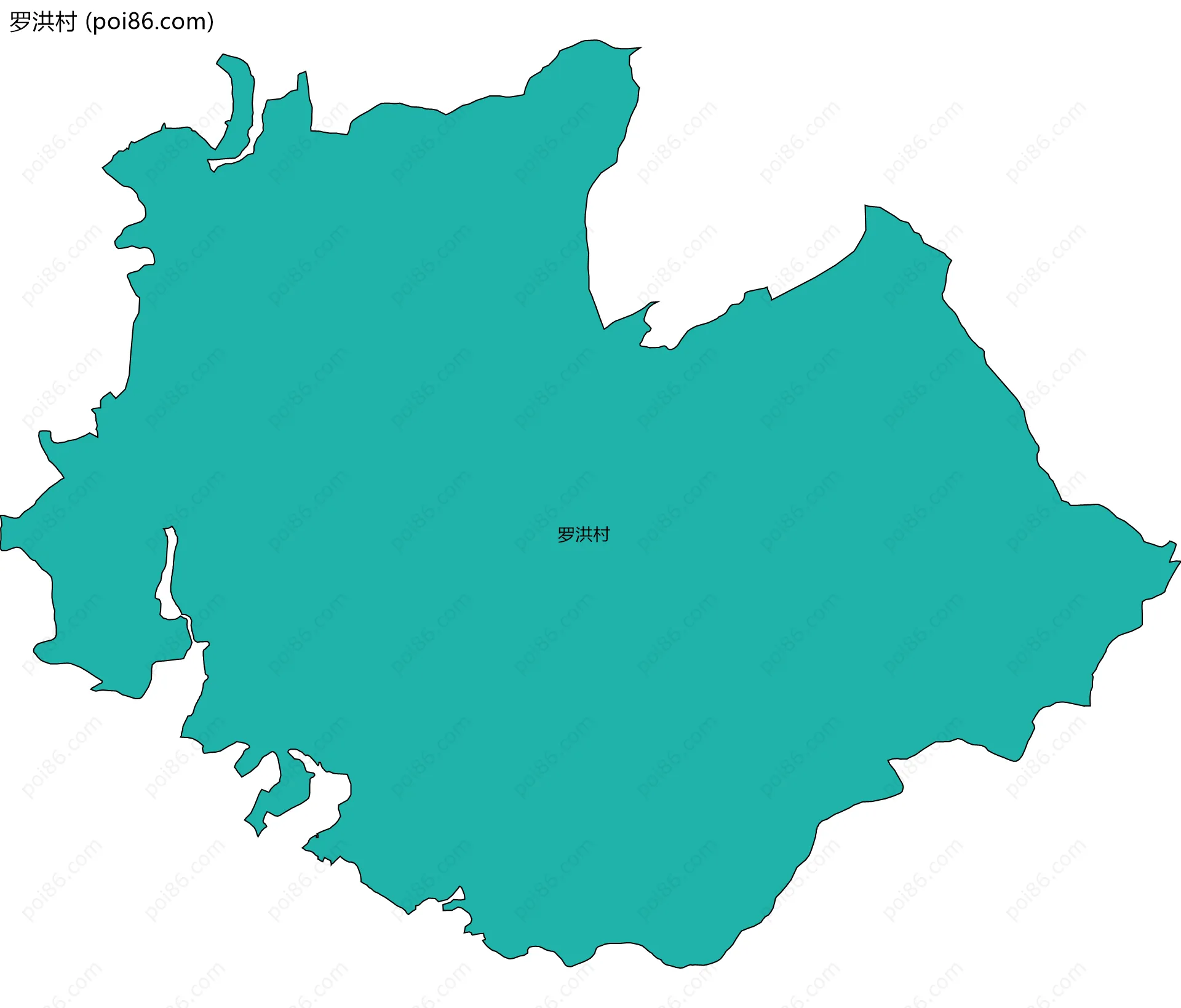 罗洪村边界地图