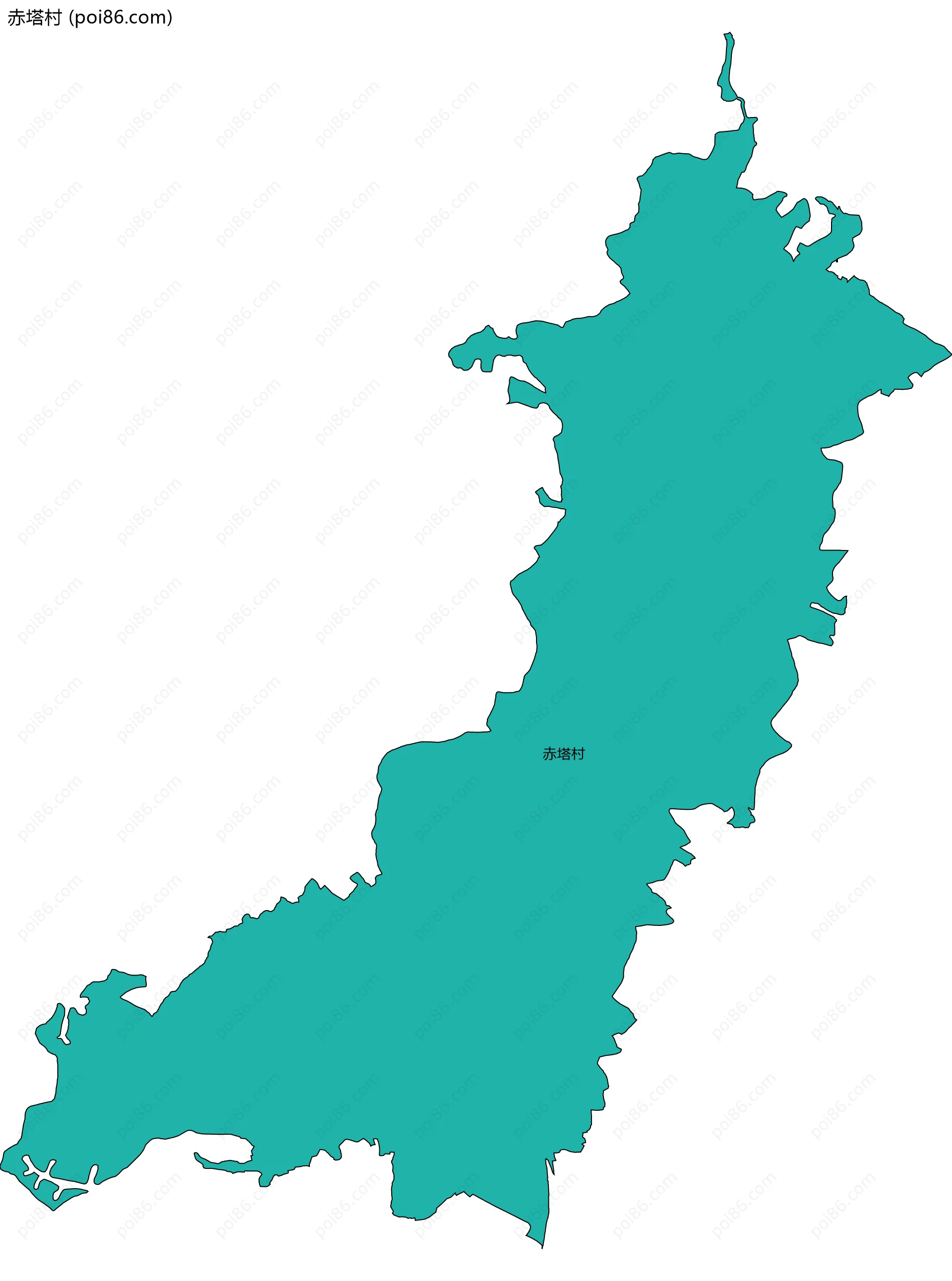 赤塔村边界地图