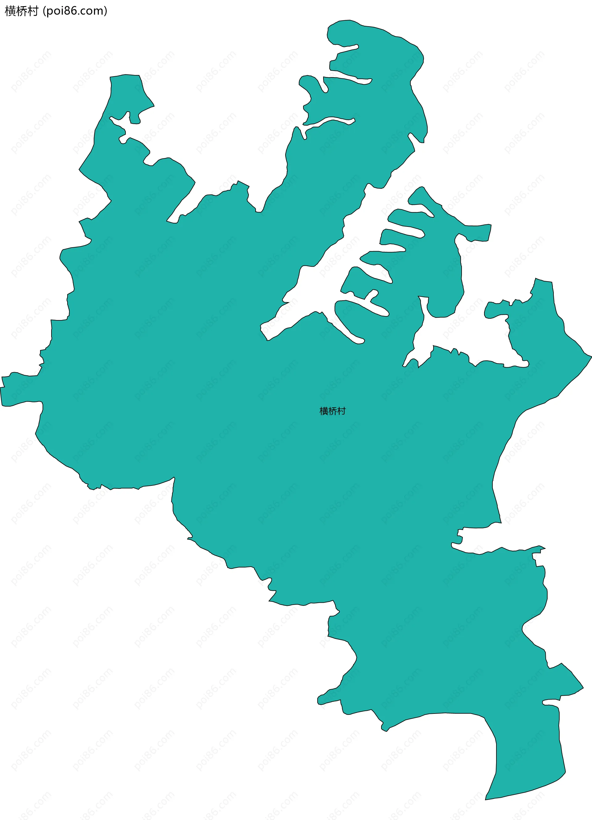 横桥村边界地图