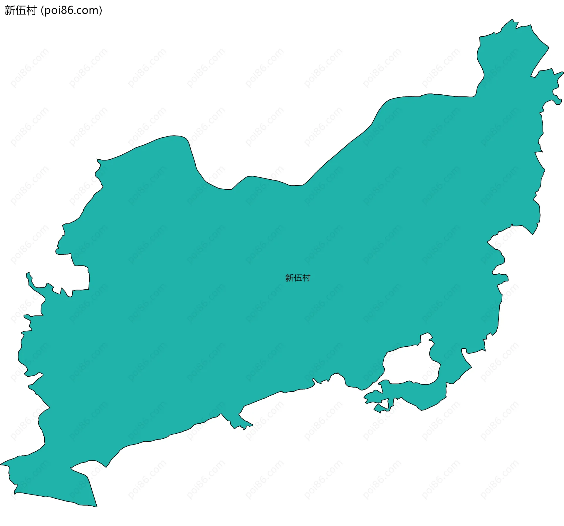 新伍村边界地图