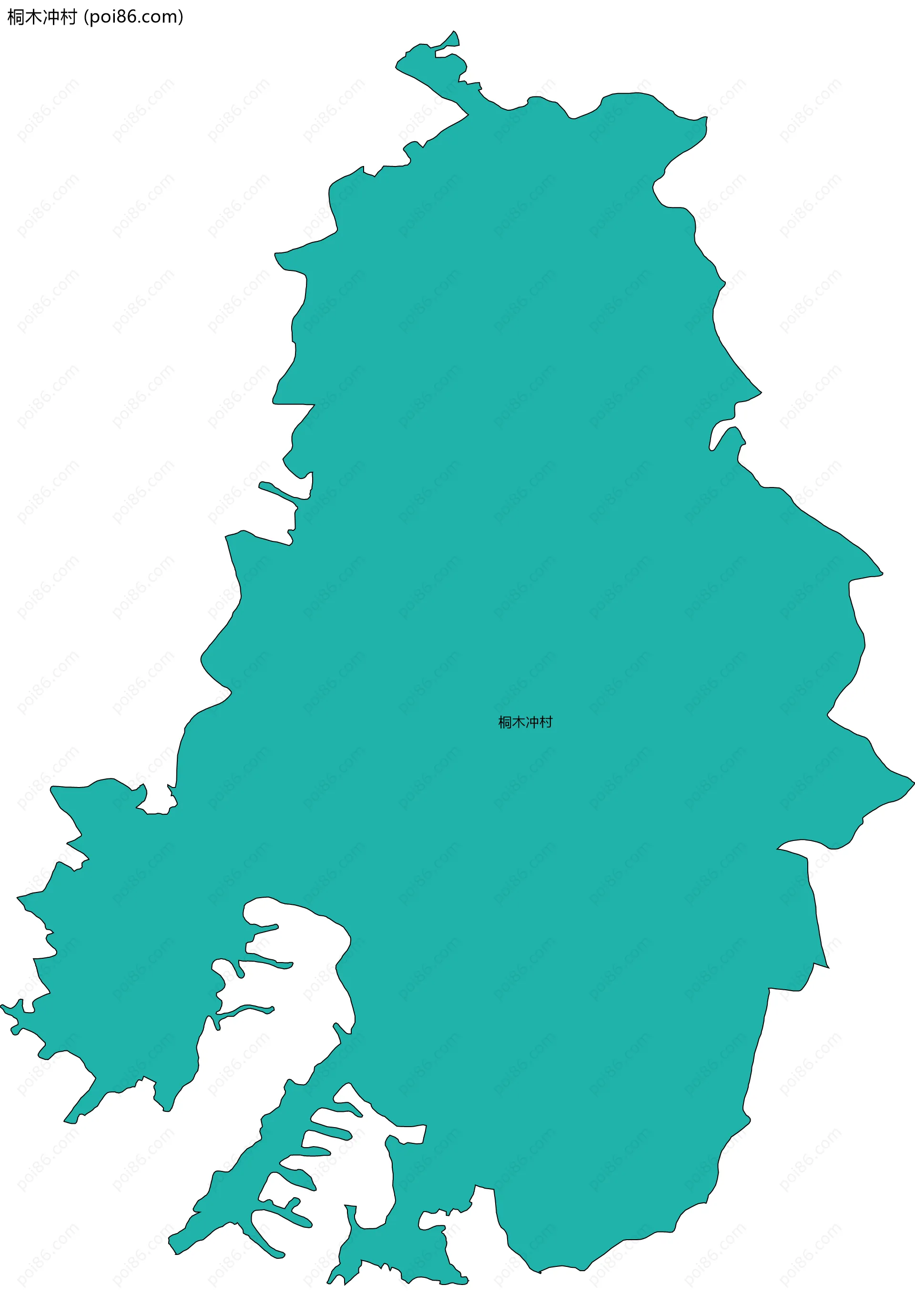 桐木冲村边界地图