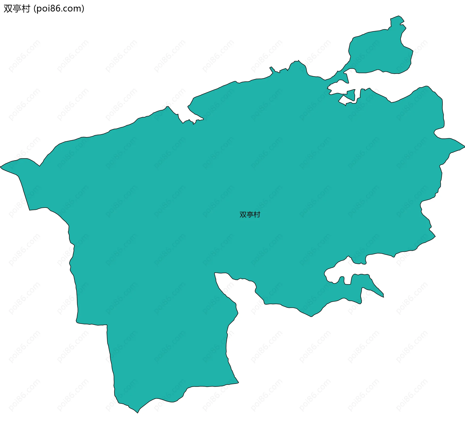 双亭村边界地图
