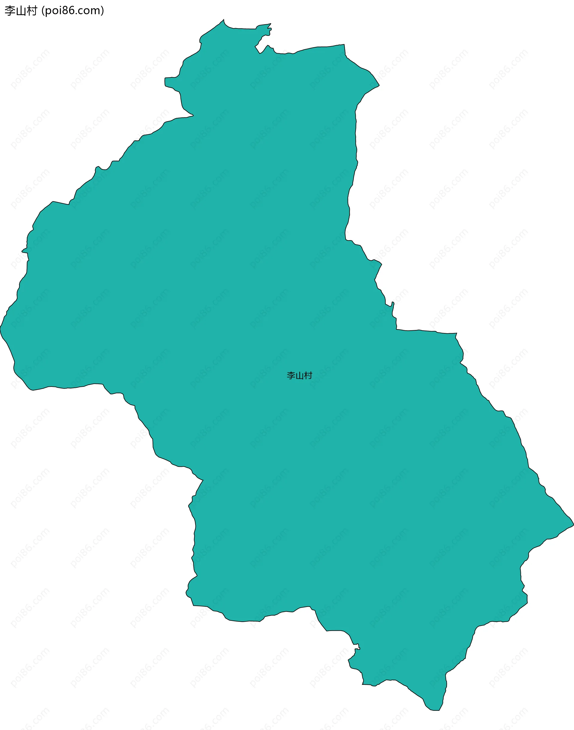 李山村边界地图