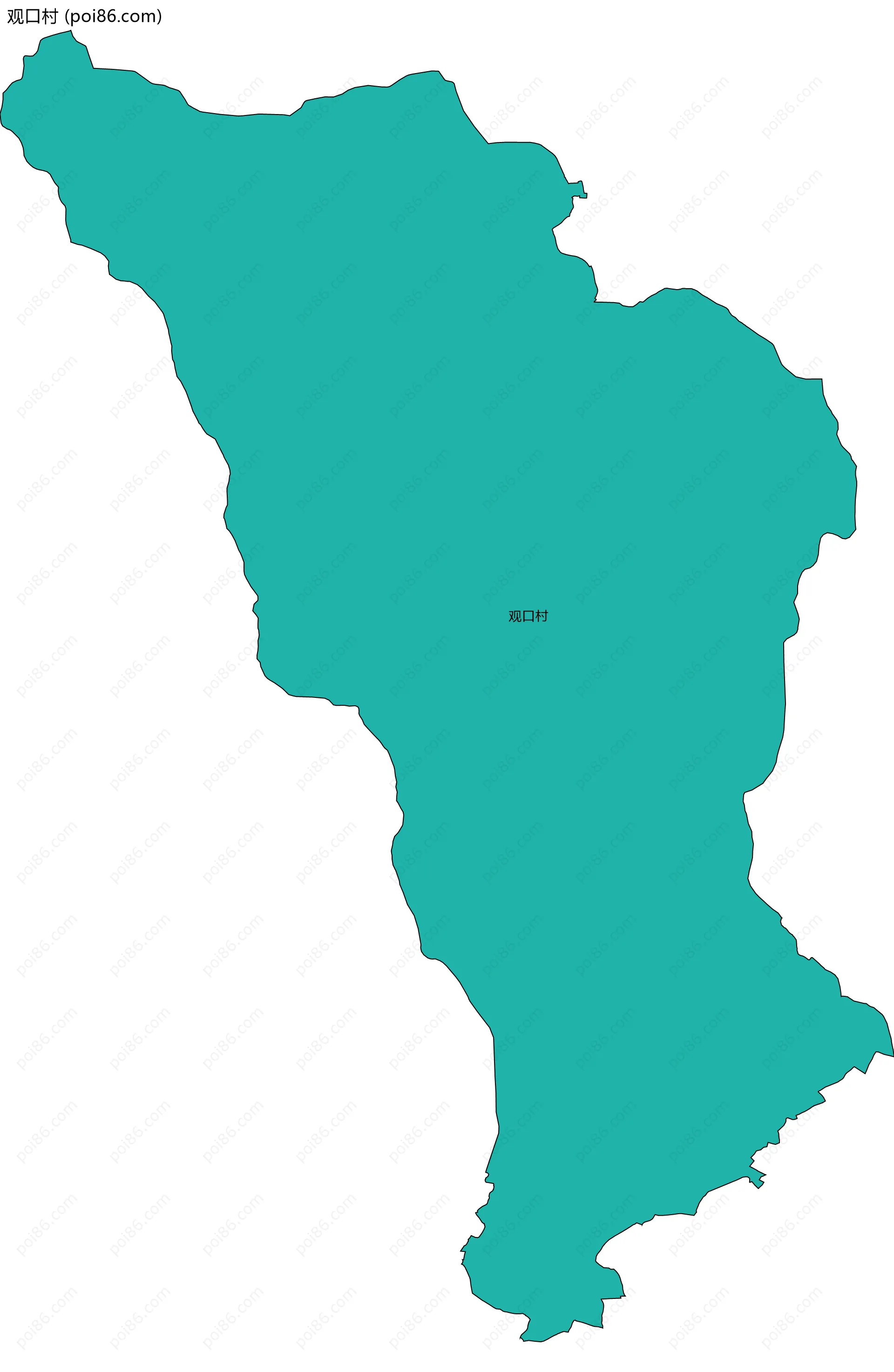 观口村边界地图