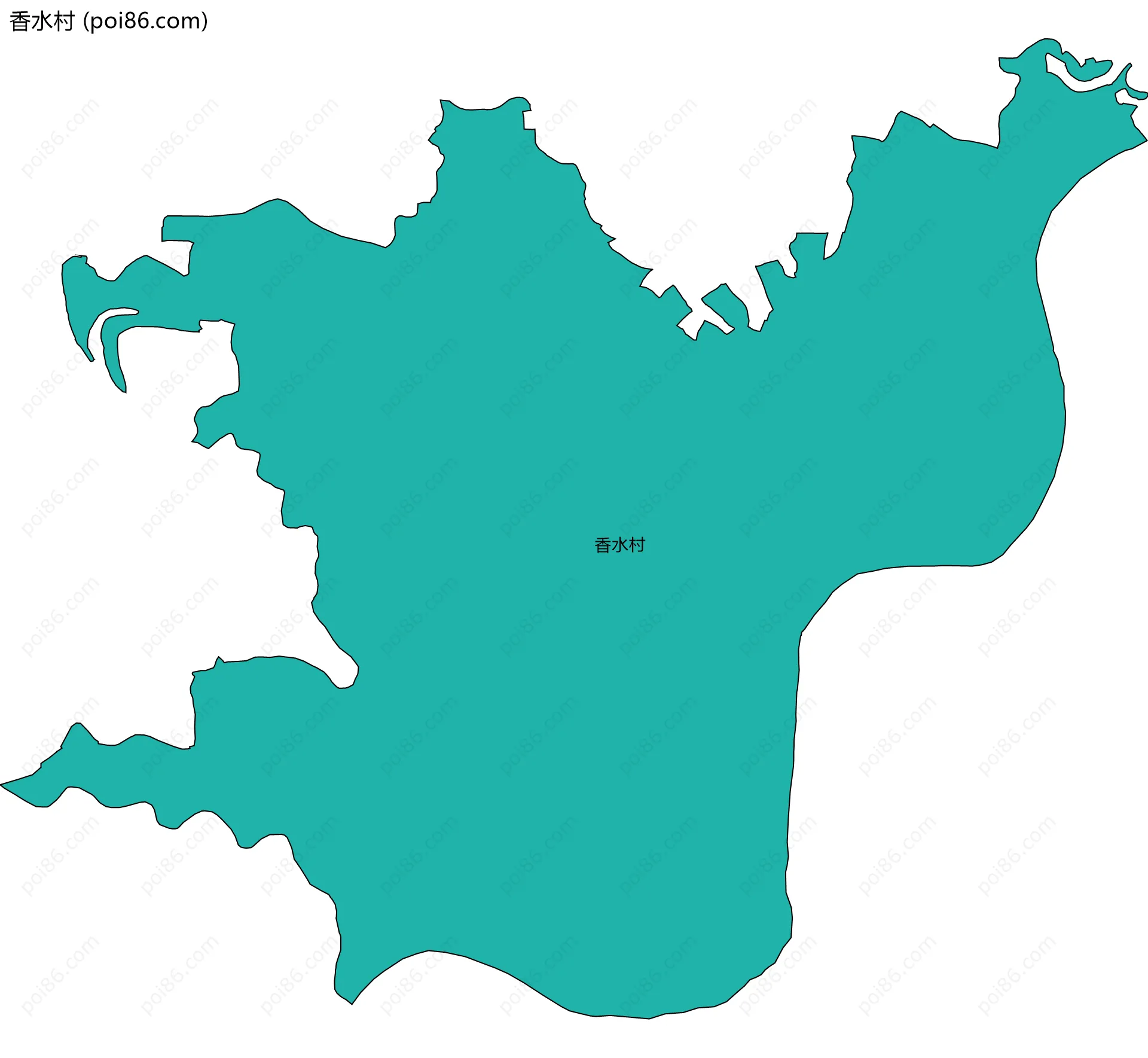 香水村边界地图