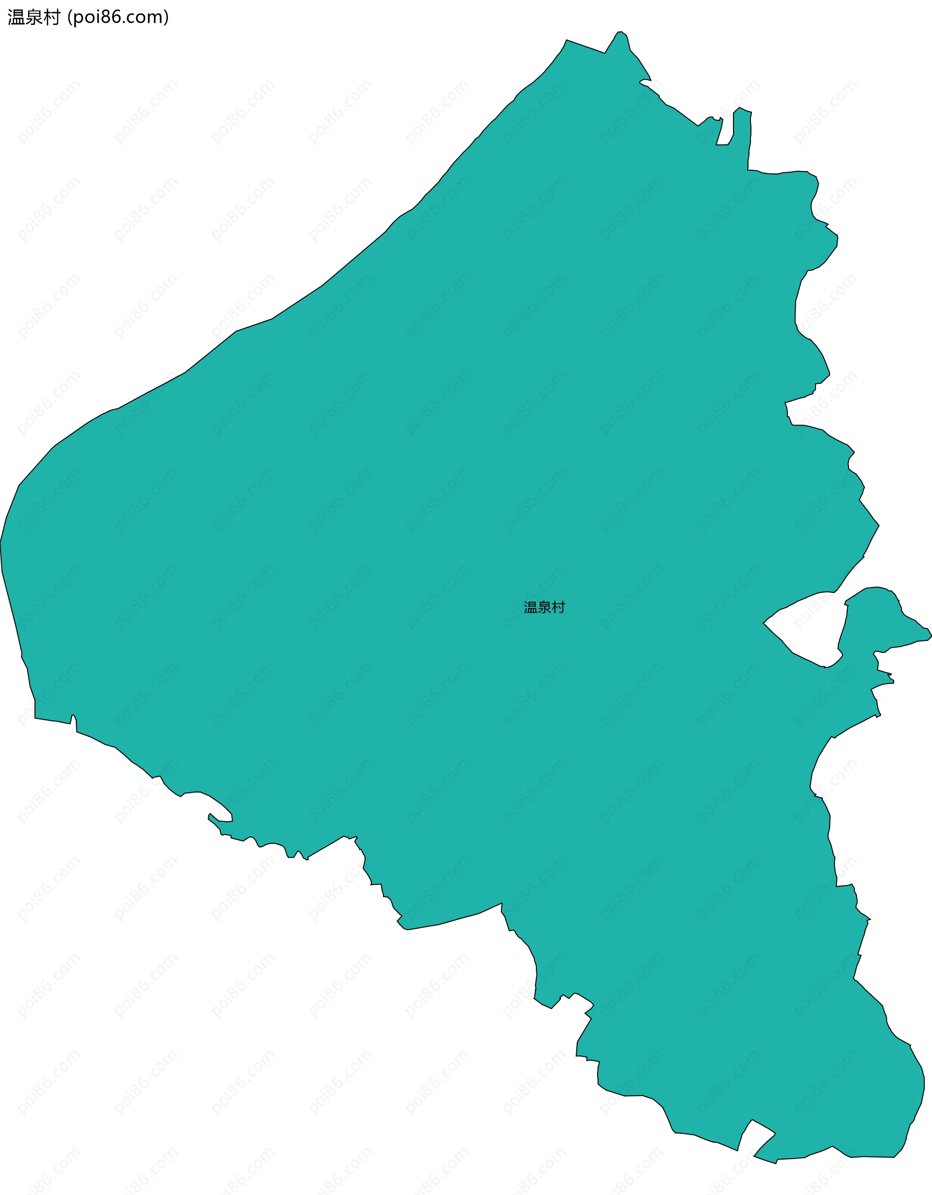 温泉村边界地图