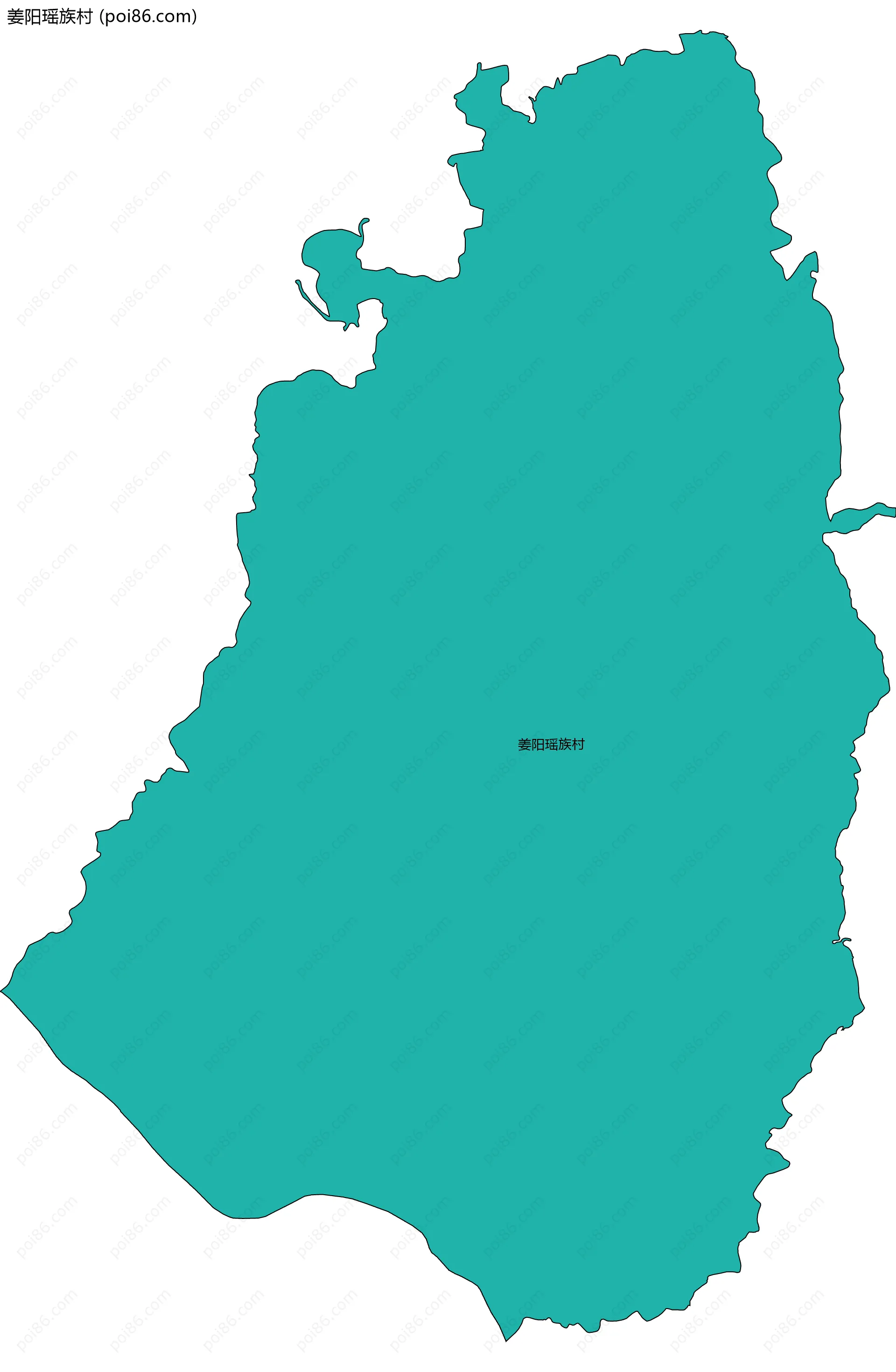 姜阳瑶族村边界地图