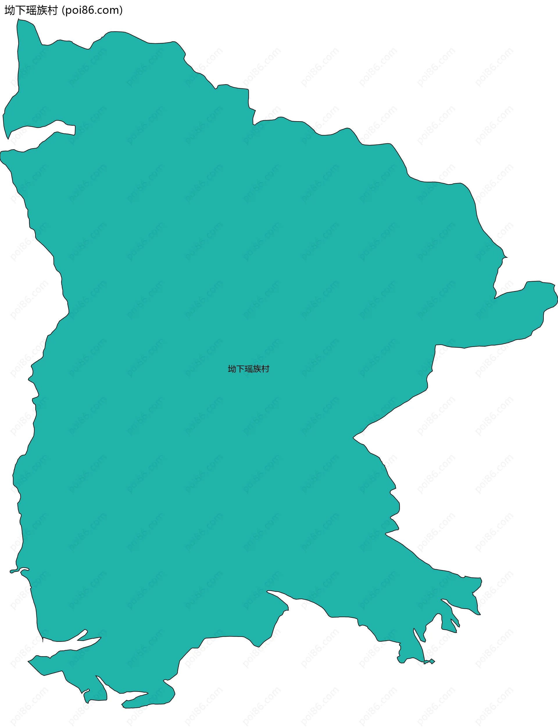 坳下瑶族村边界地图