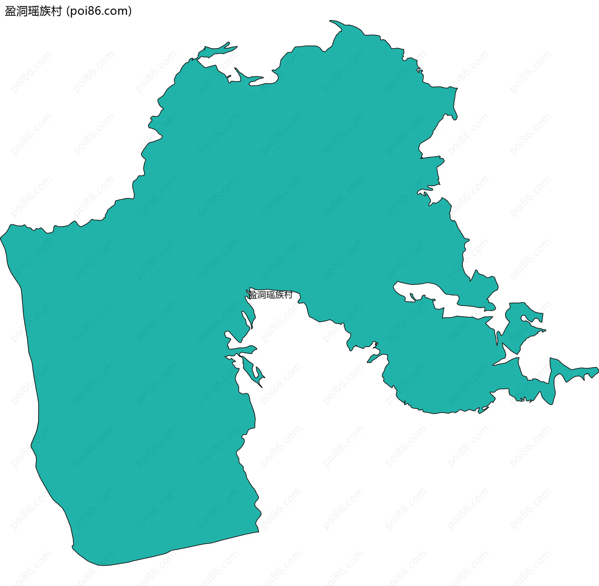 盈洞瑶族村边界地图