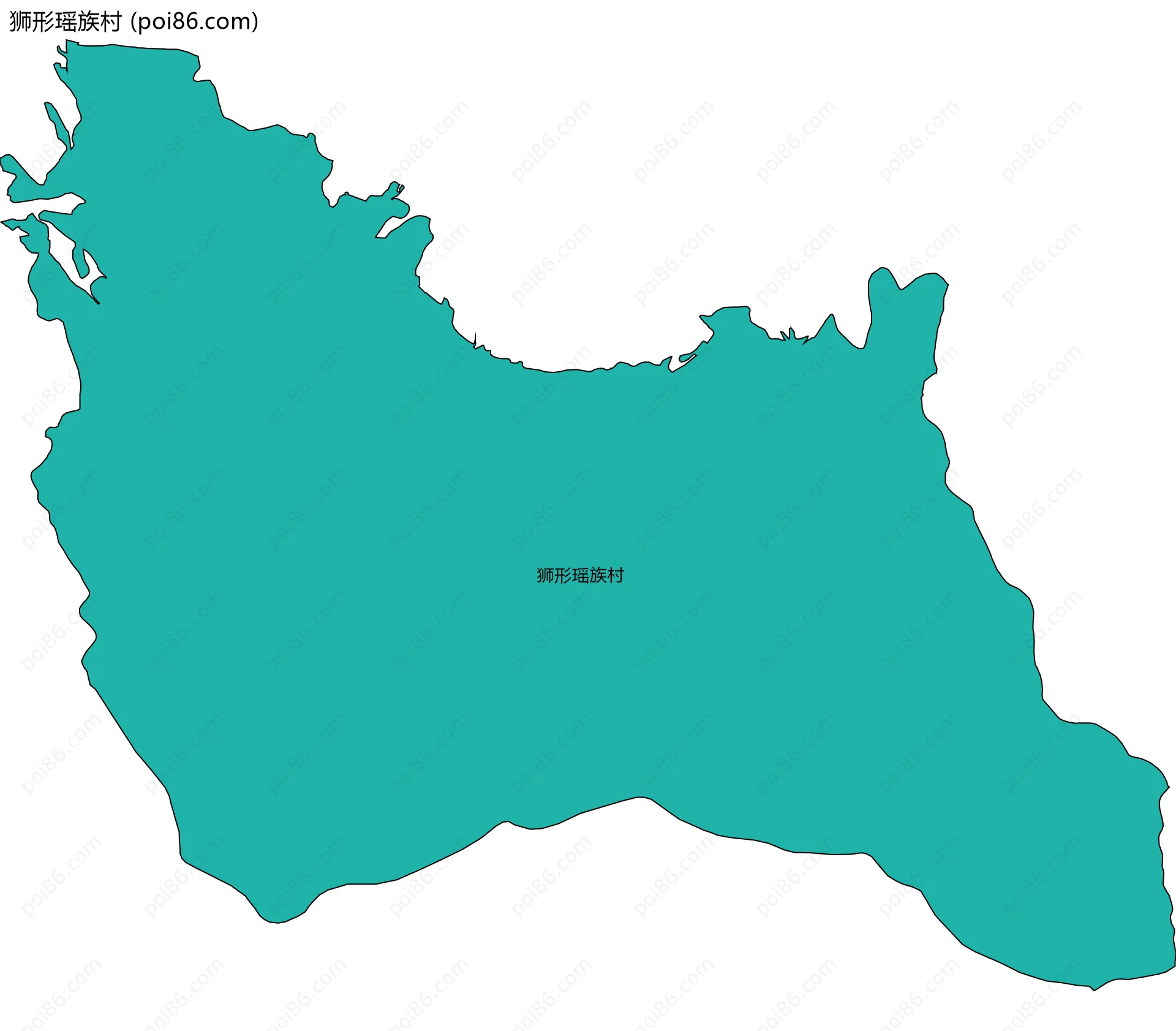 狮形瑶族村边界地图