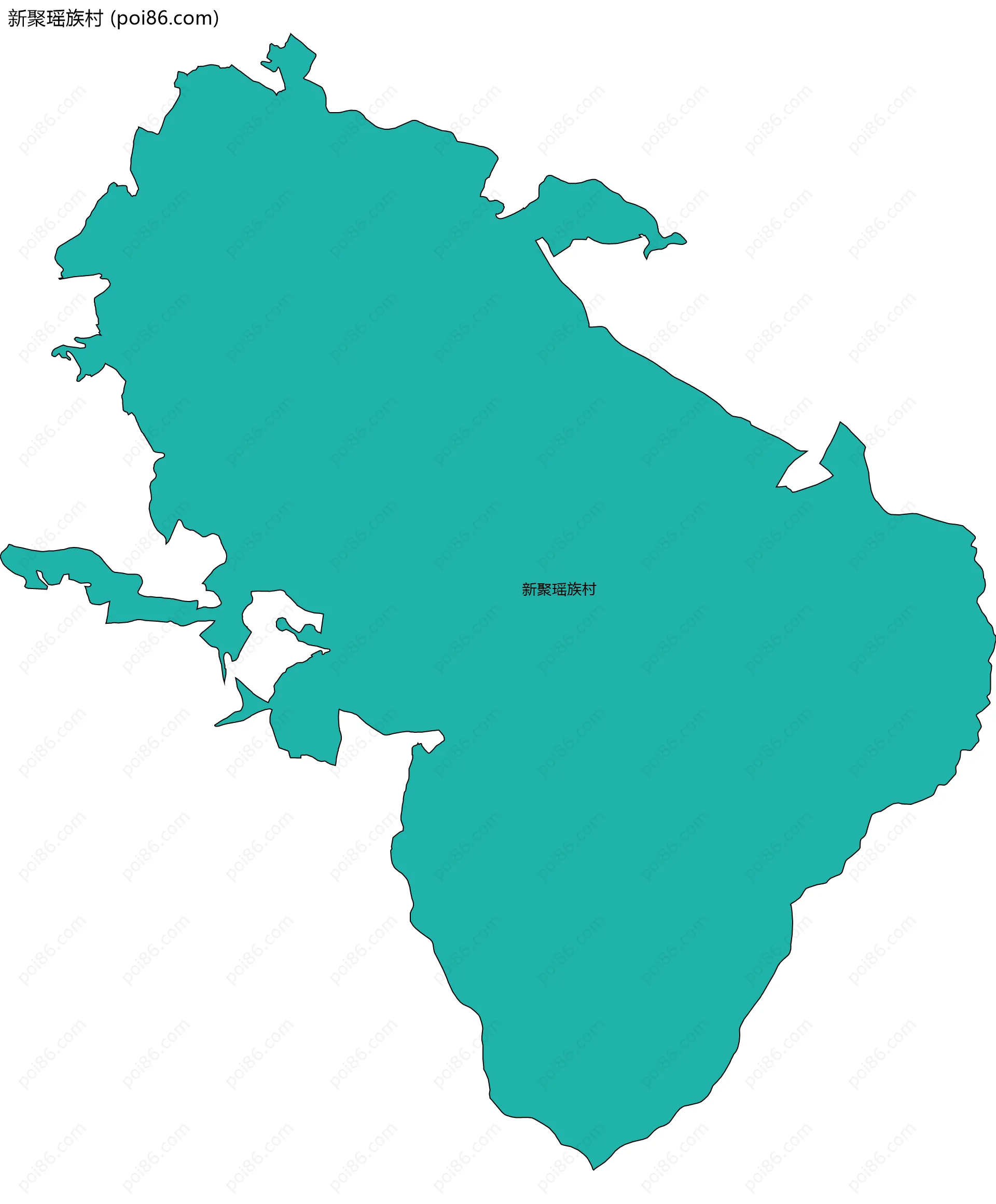 新聚瑶族村边界地图