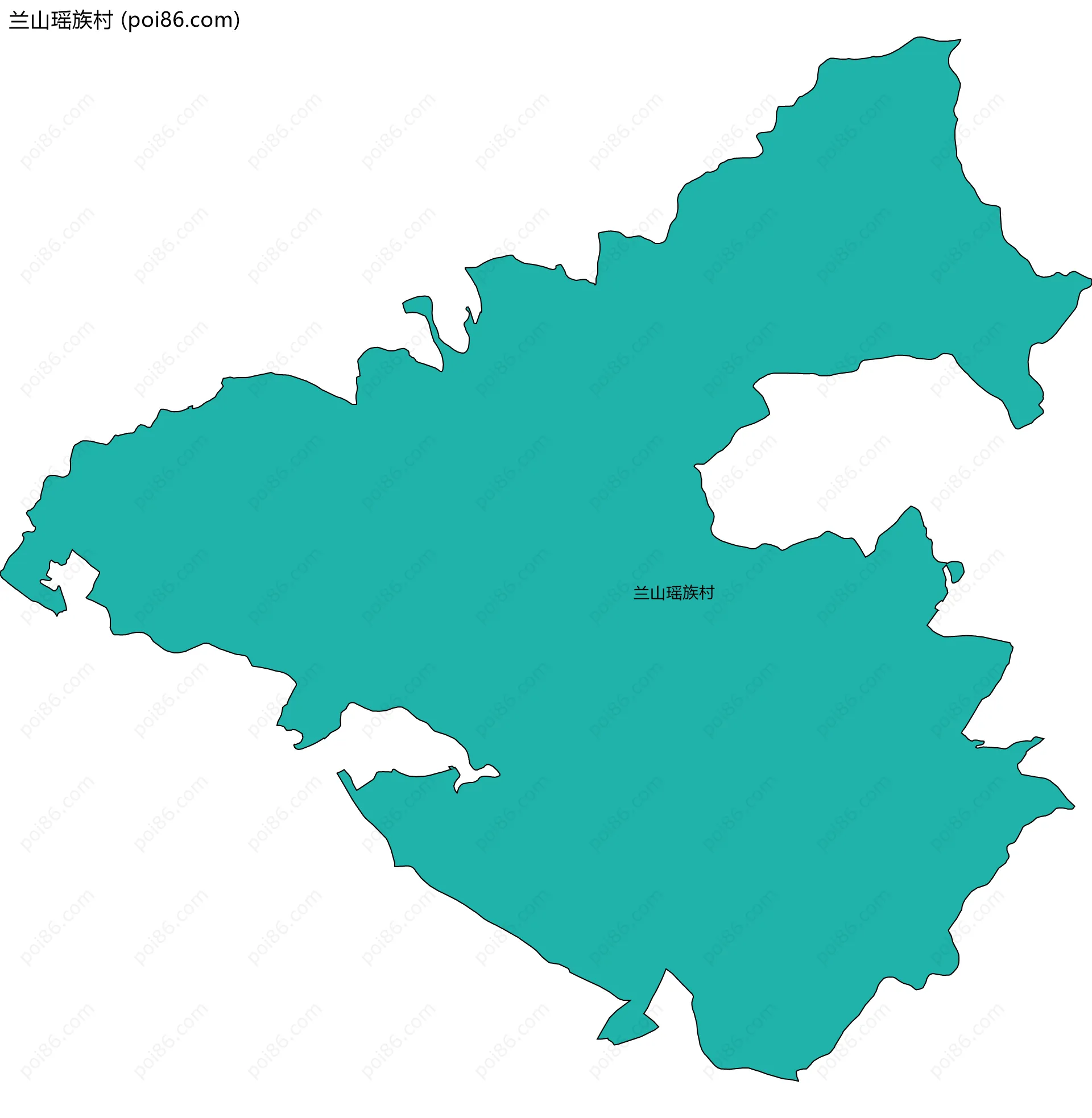 兰山瑶族村边界地图